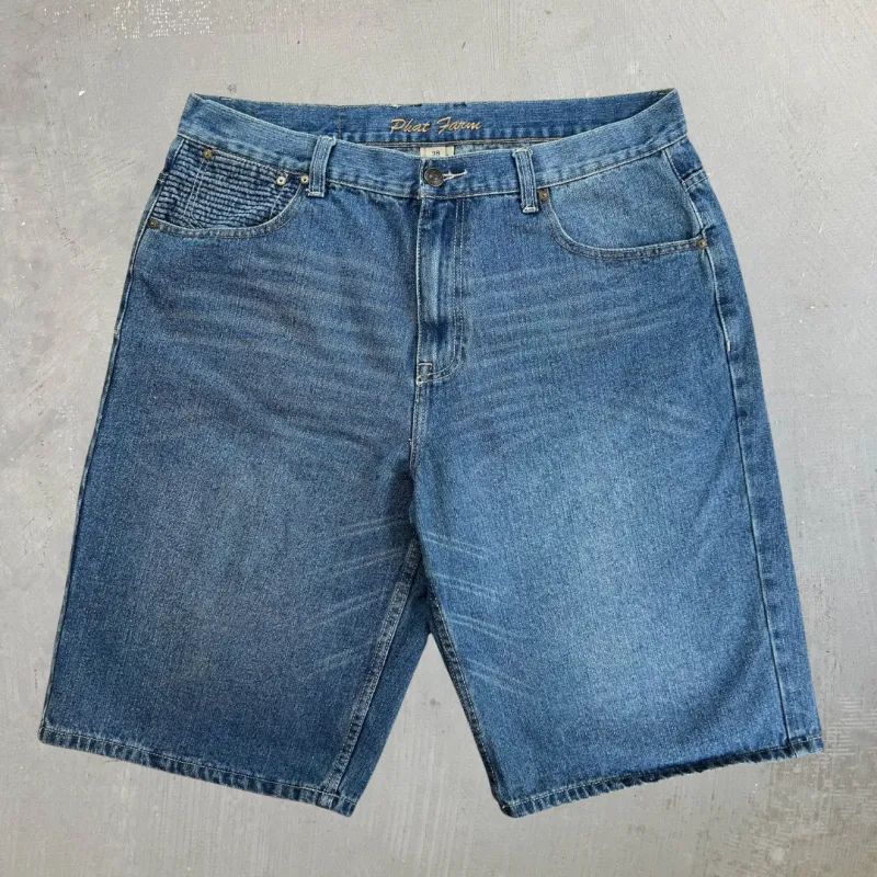 J- Vintage Phat Farm Back Pocket Logo Embroidered Jorts - W38 made by HG Vintage