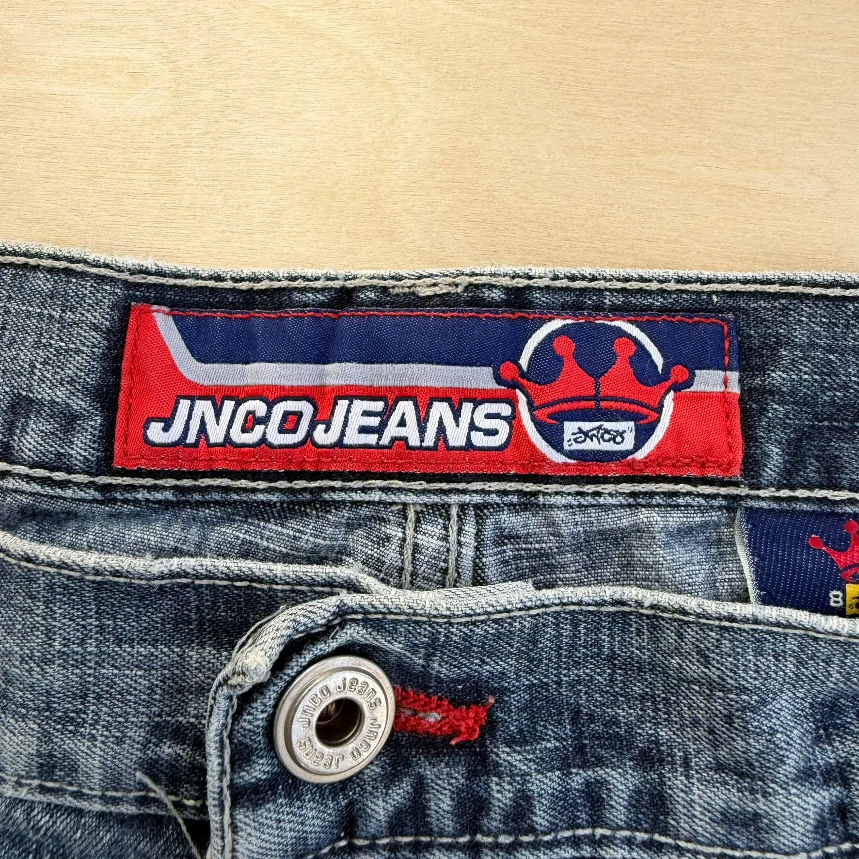 J- Vintage JNCO Embroidered 8Ball & Dragon Jorts - W42 sold by HG Vintage product image thumbnail 5