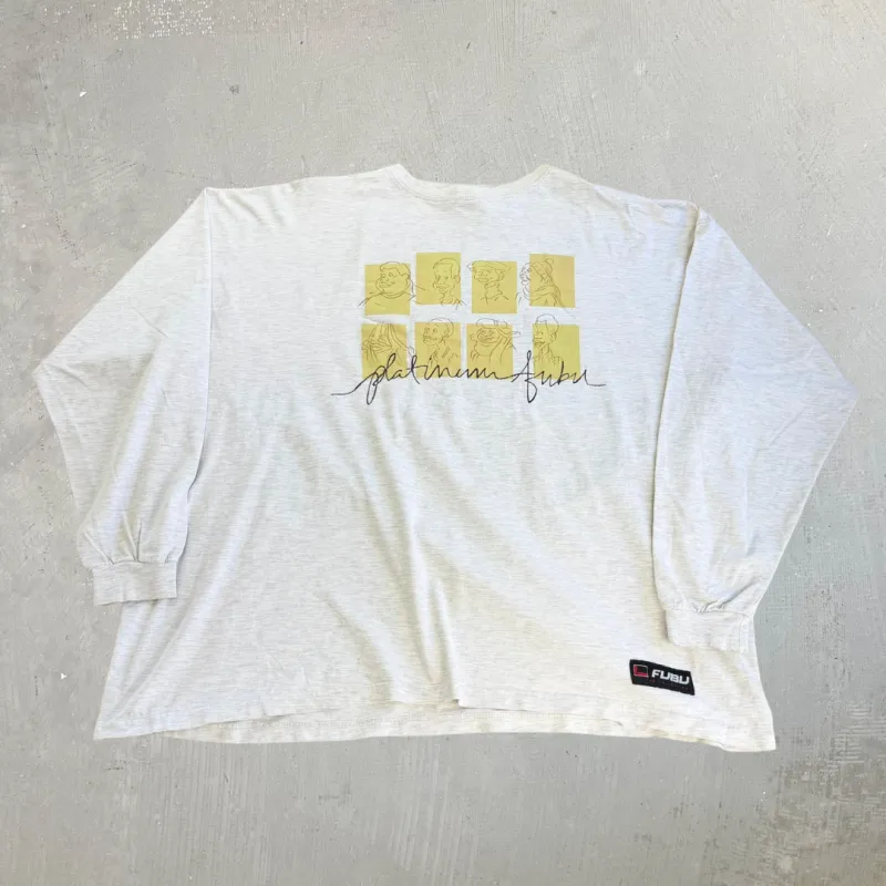 J- Vintage Fubu Platinum Hey Arnold Graphic Long Sleeve Tee - 3XL made by HG Vintage