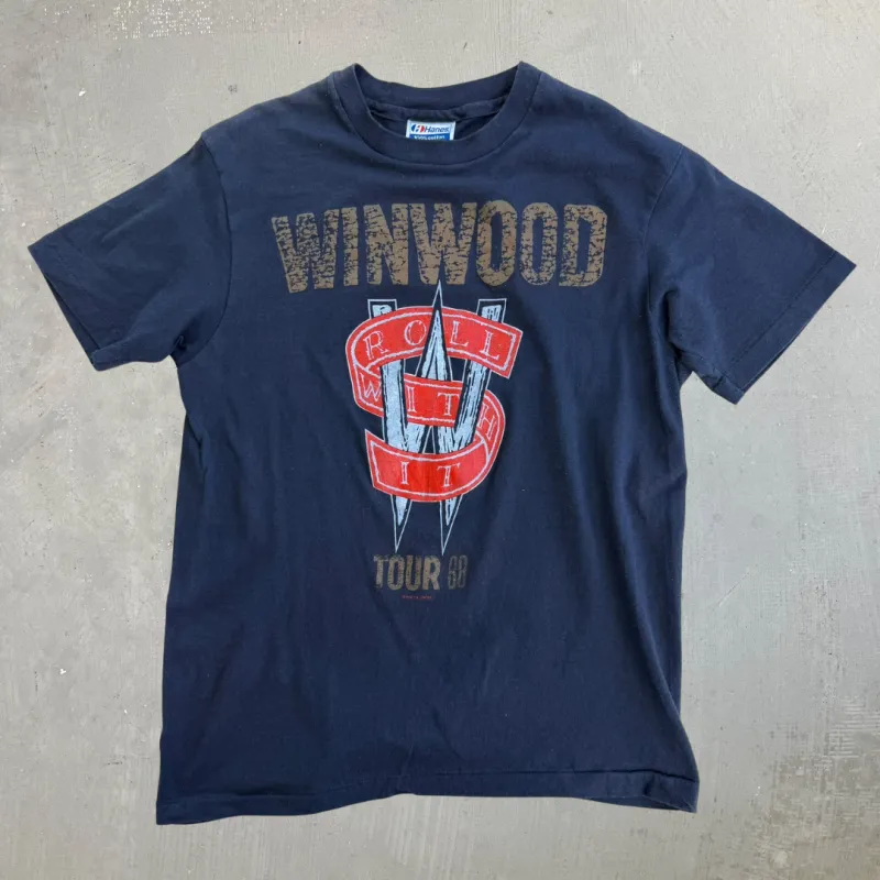 J- Vintage '88 Steve Winwood Roll With It Tour Made In USA Single Stitch Tee - M made by HG Vintage