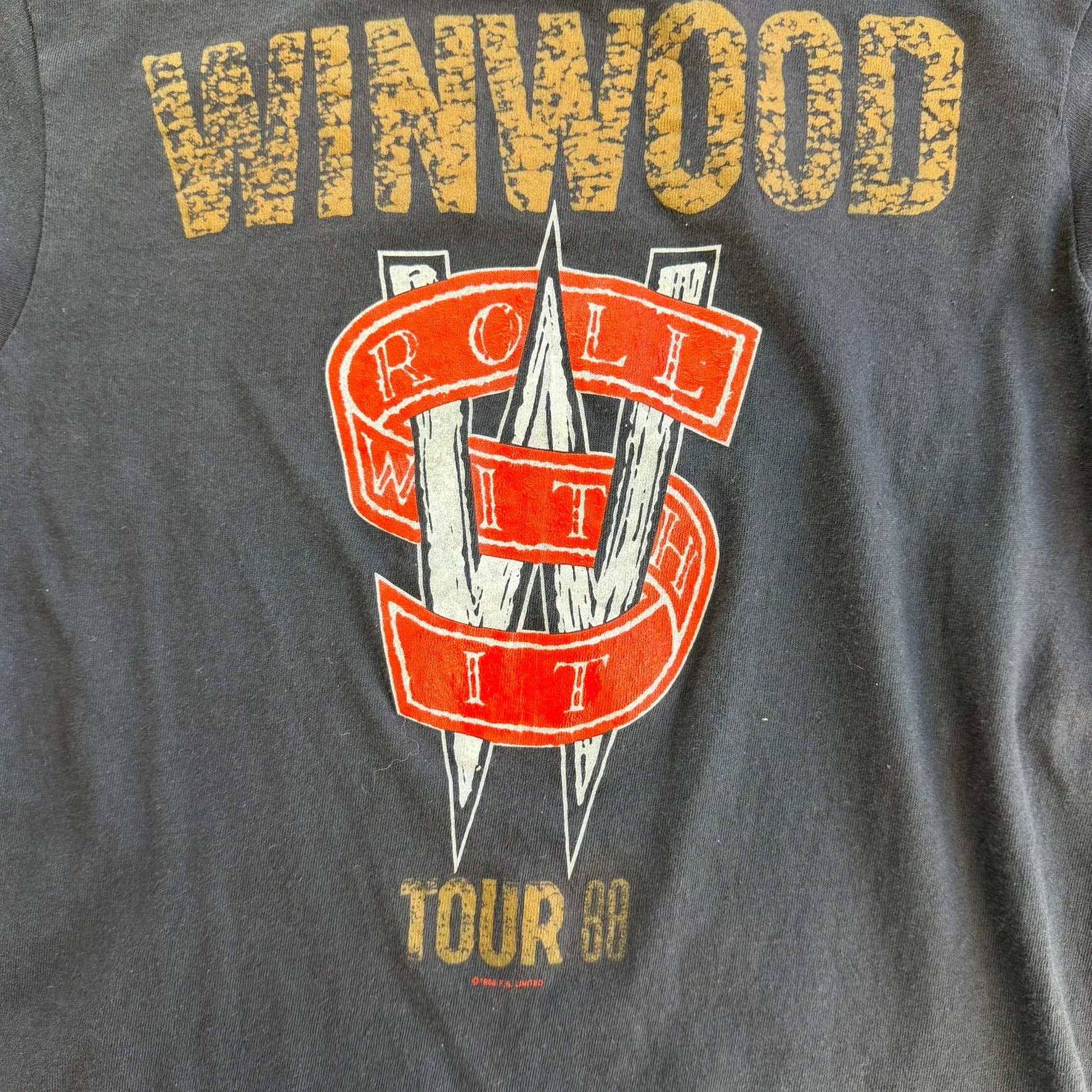 J- Vintage '88 Steve Winwood Roll With It Tour Made In USA Single Stitch Tee - M sold by HG Vintage product image thumbnail 2