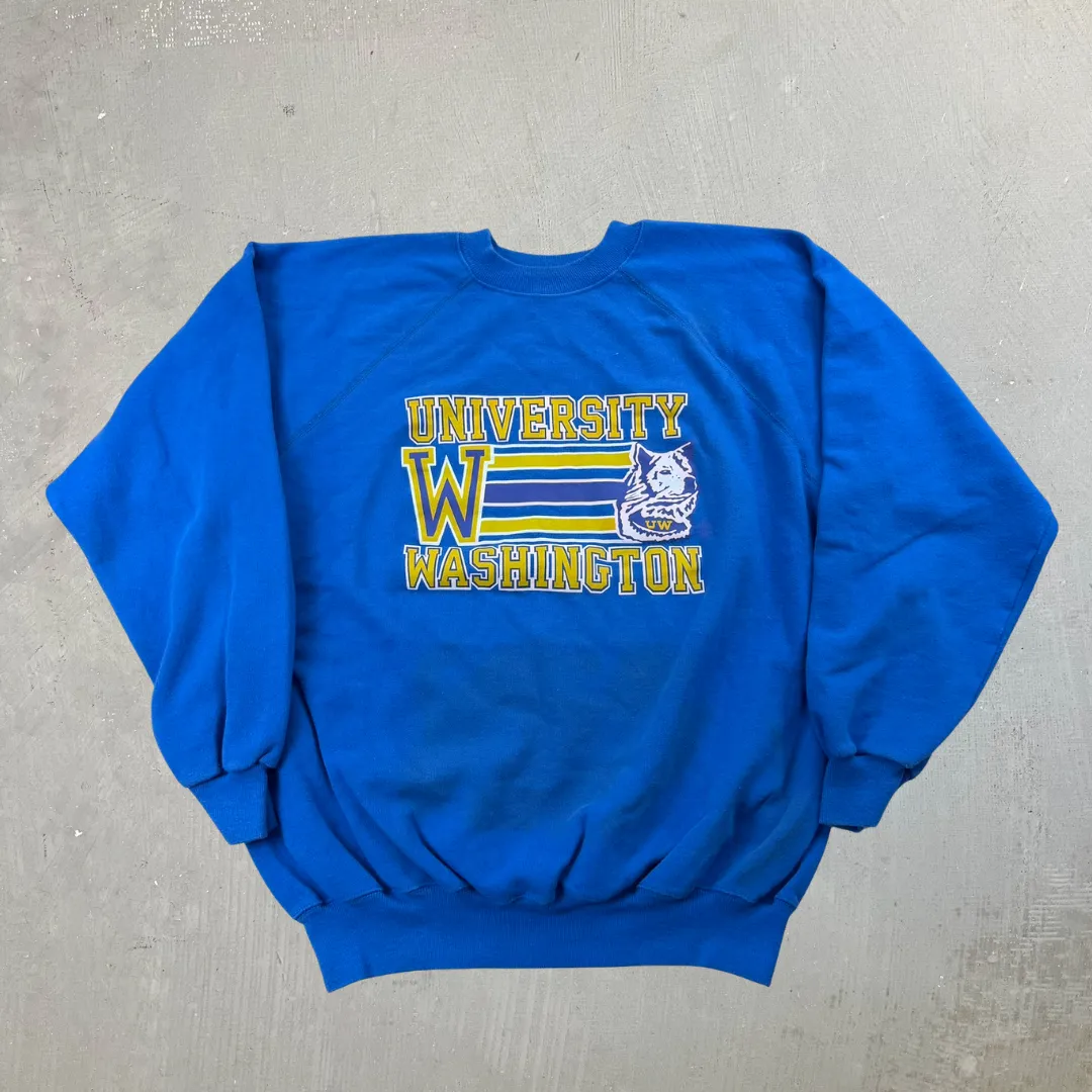J- Vintage University Of Washington Text Made In USA Crewneck - XL sold by HG Vintage