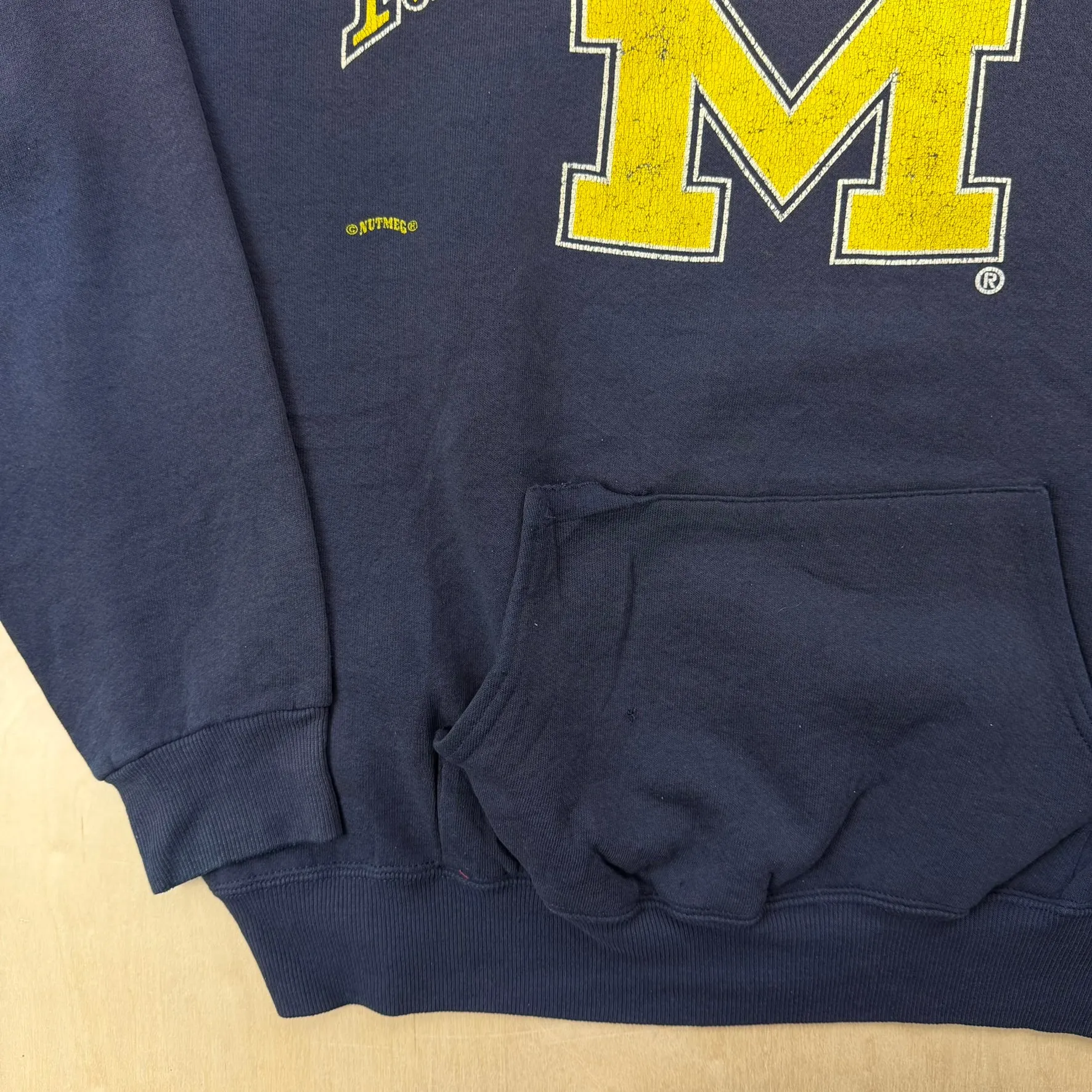 J- Vintage University Of Michigan Text Made In USA Hoodie - L sold by HG Vintage product image thumbnail 4