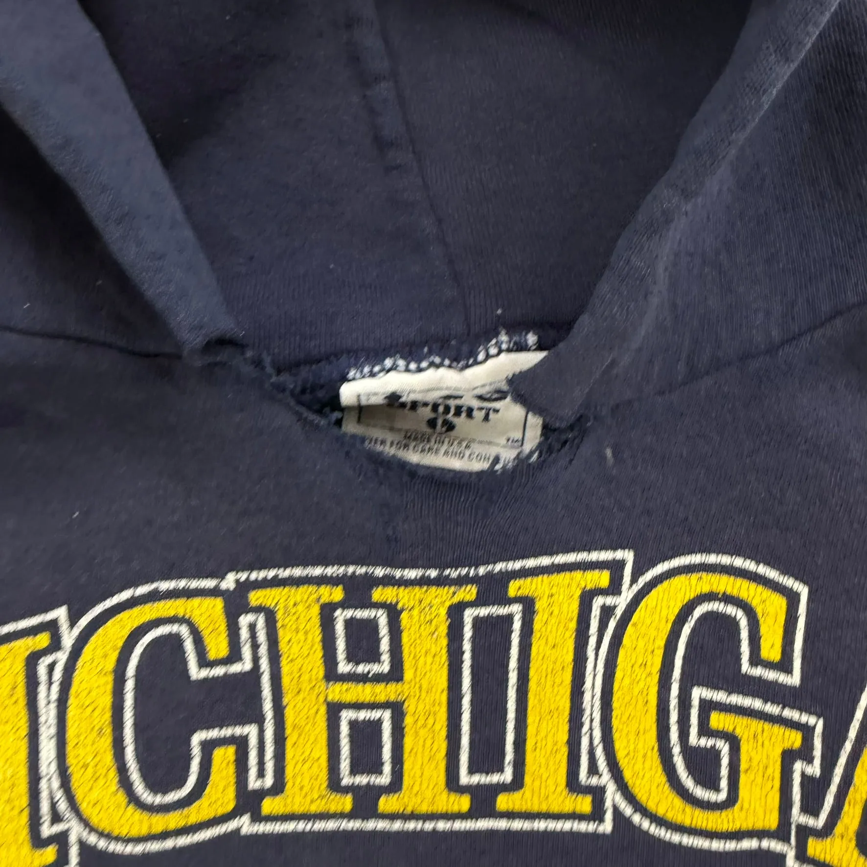 J- Vintage University Of Michigan Text Made In USA Hoodie - L sold by HG Vintage product image thumbnail 3