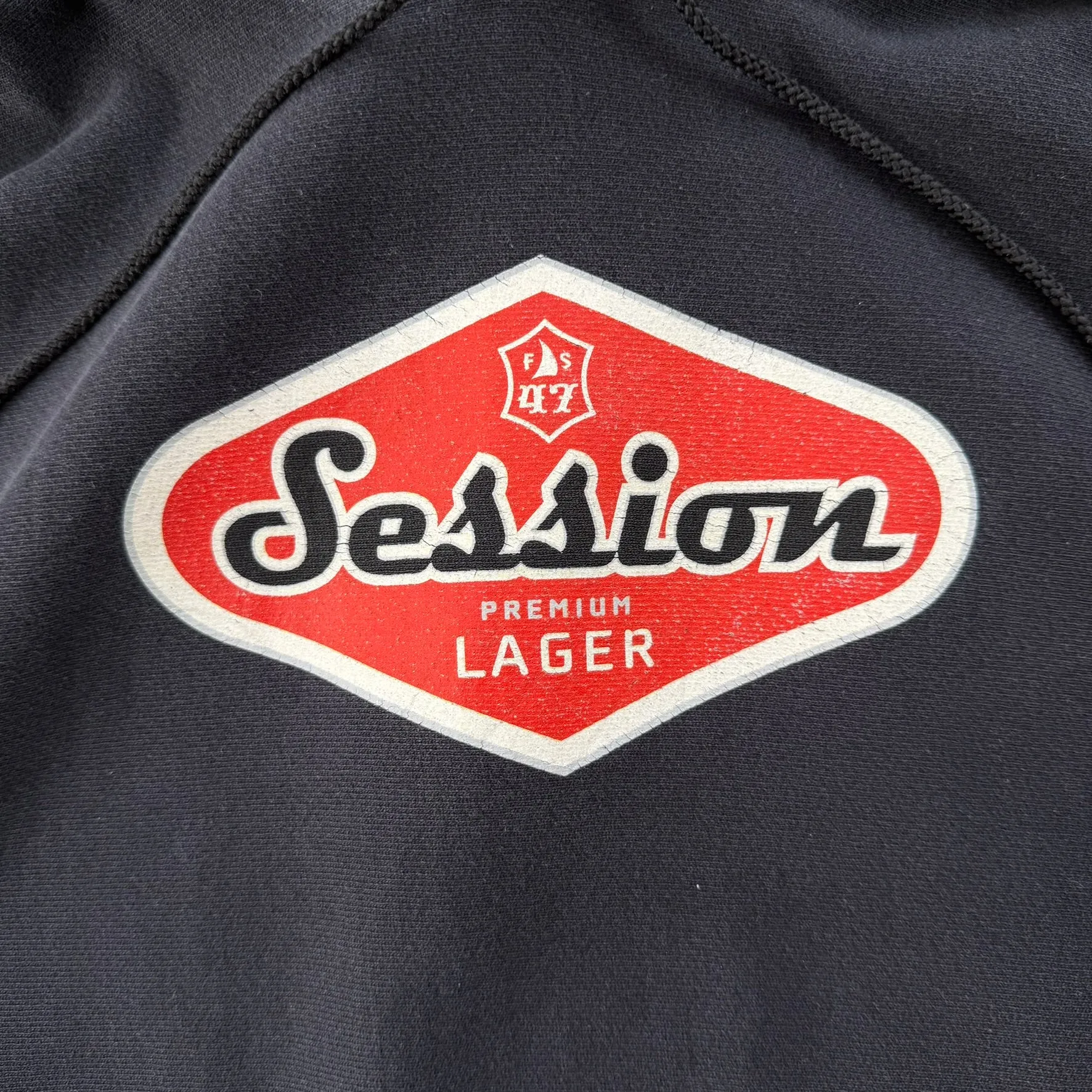 J- Vintage Champion Reverse Weave Session Lager Embroidered Text Hoodie - L sold by HG Vintage product image thumbnail 2