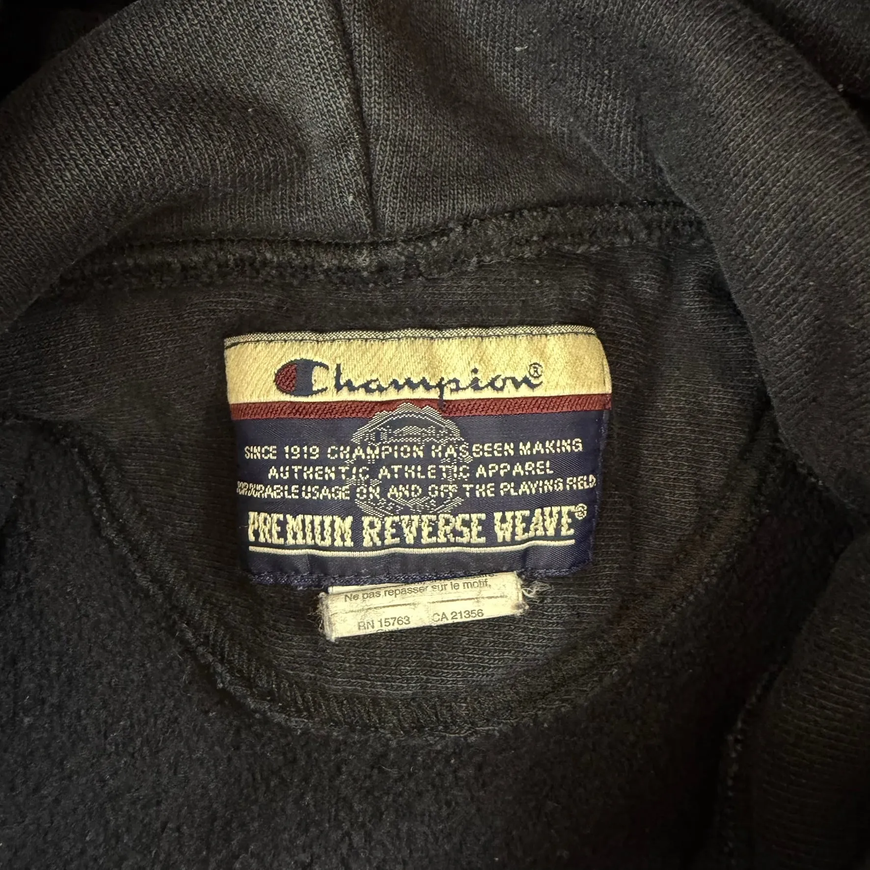 J- Vintage Champion Reverse Weave Session Lager Embroidered Text Hoodie - L sold by HG Vintage product image thumbnail 3