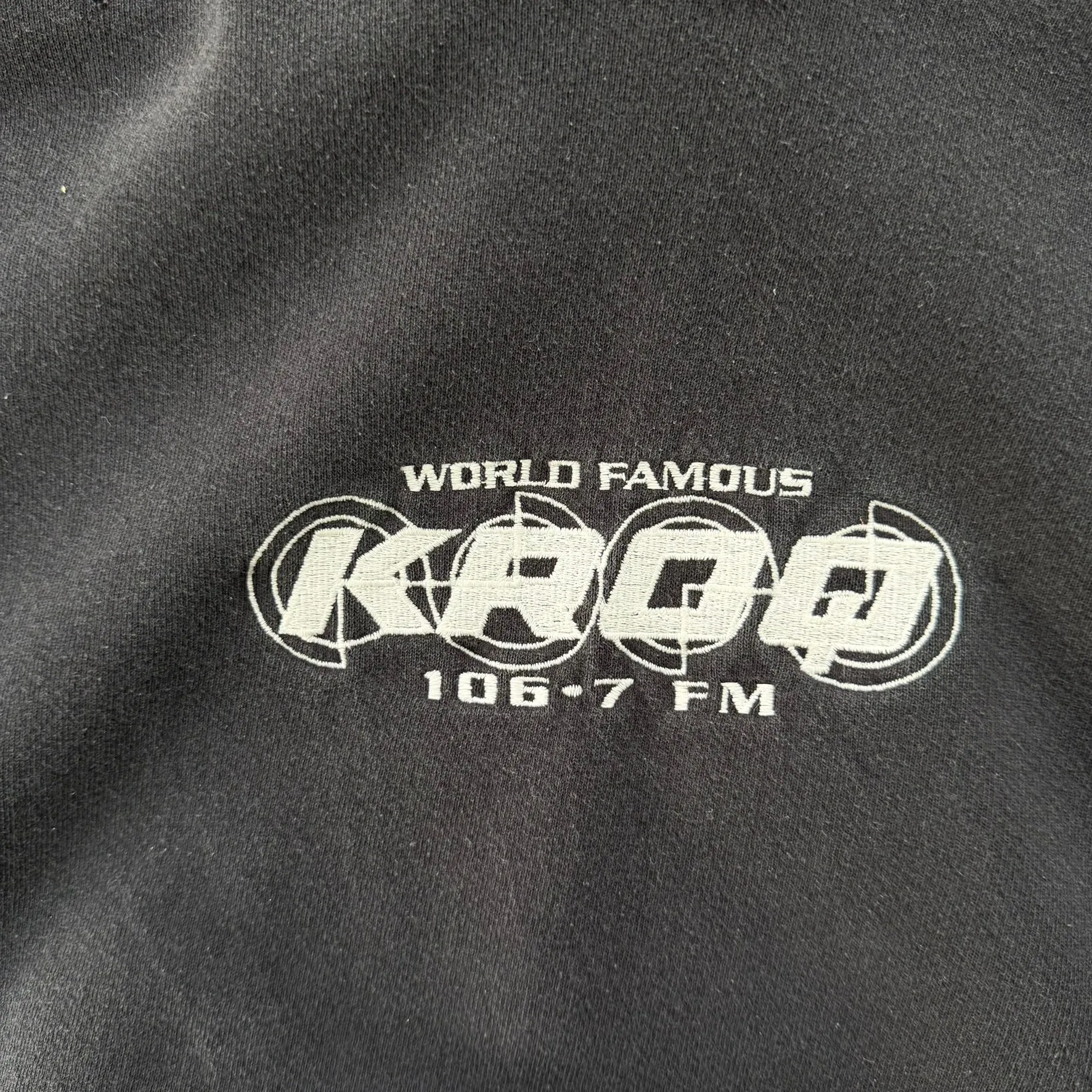 J- Vintage KROQ 106.7 FM Embroidered Text Made In USA Hoodie - L sold by HG Vintage product image thumbnail 2