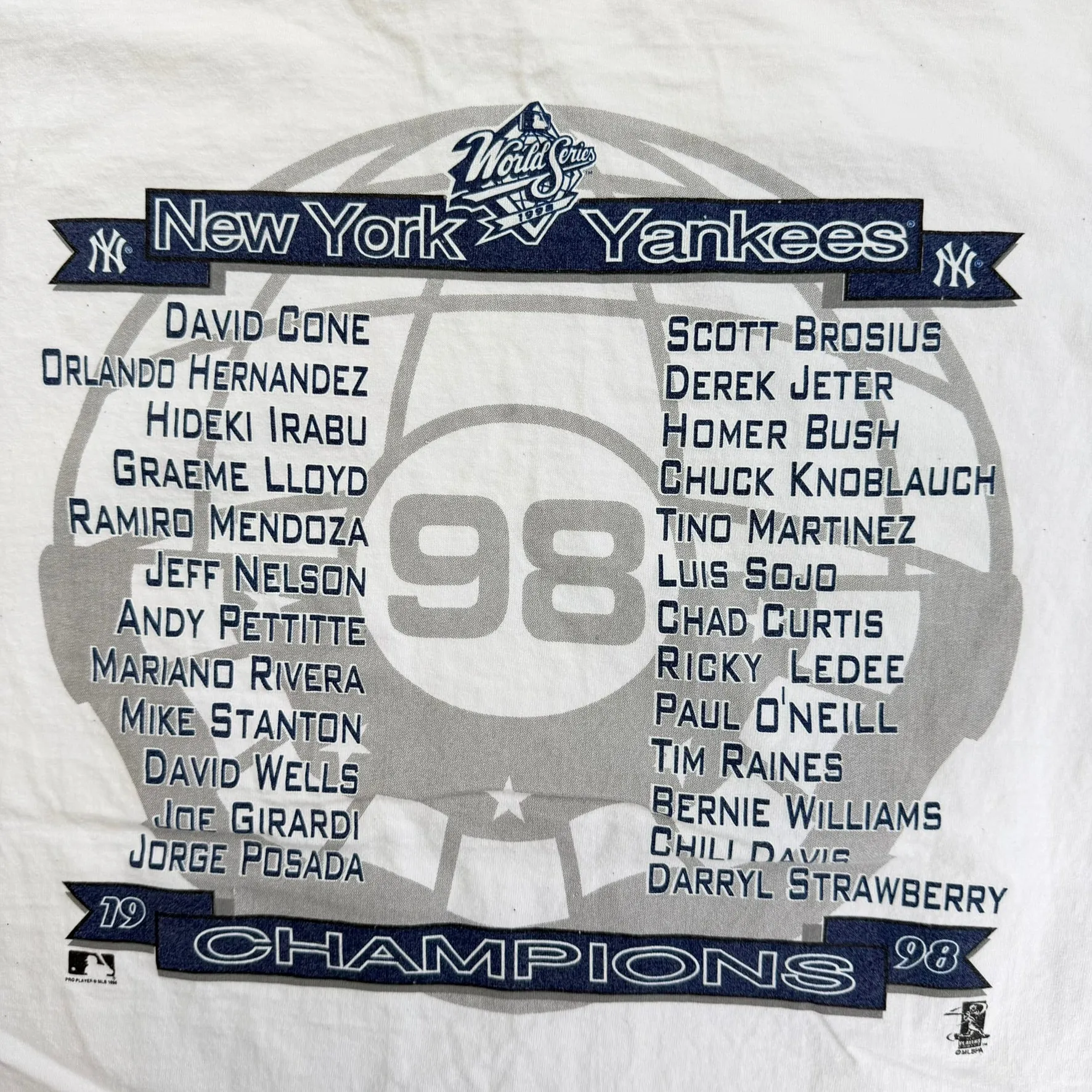 J- Vintage '98 New York Yankees MLB World Series Champions Cartoon Tee - 2XL sold by HG Vintage product image thumbnail 4