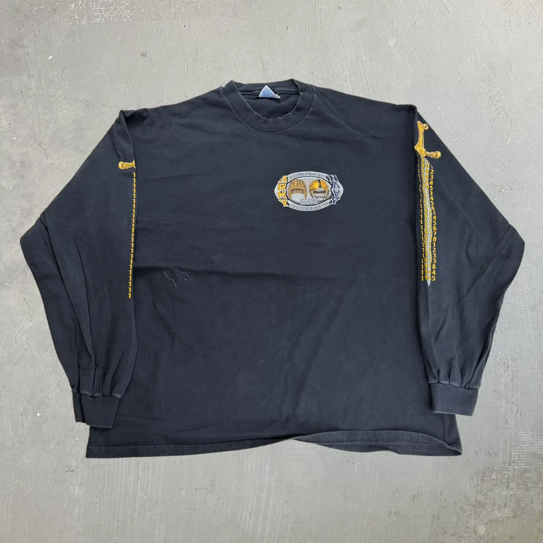 J- Vintage '99 Army Vs Navy Football College Long Sleeve Tee - 2XL sold by HG Vintage