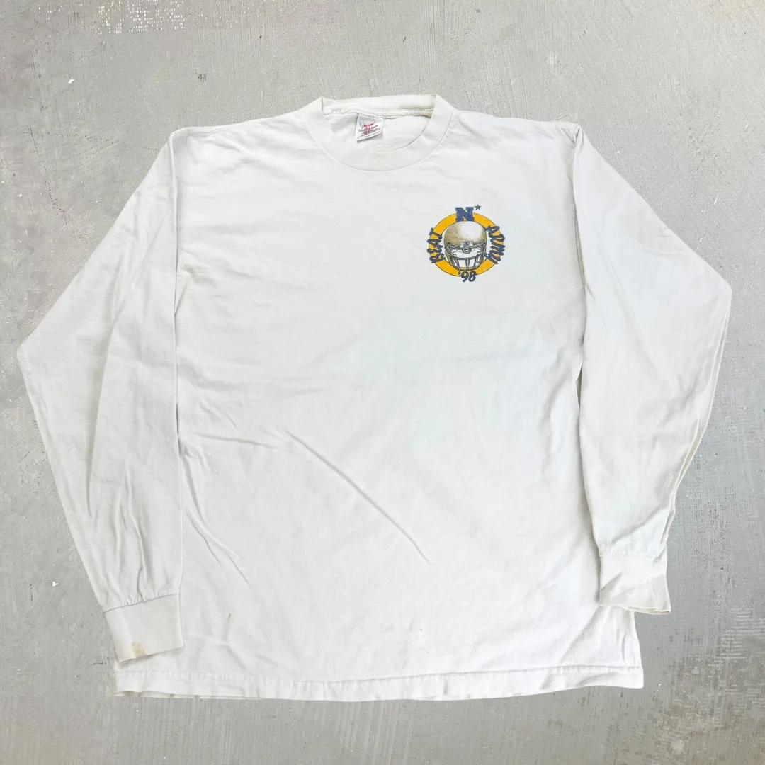 J- Vintage '98 East Army Navy Football College Made In USA Long Sleeve Tee - L sold by HG Vintage