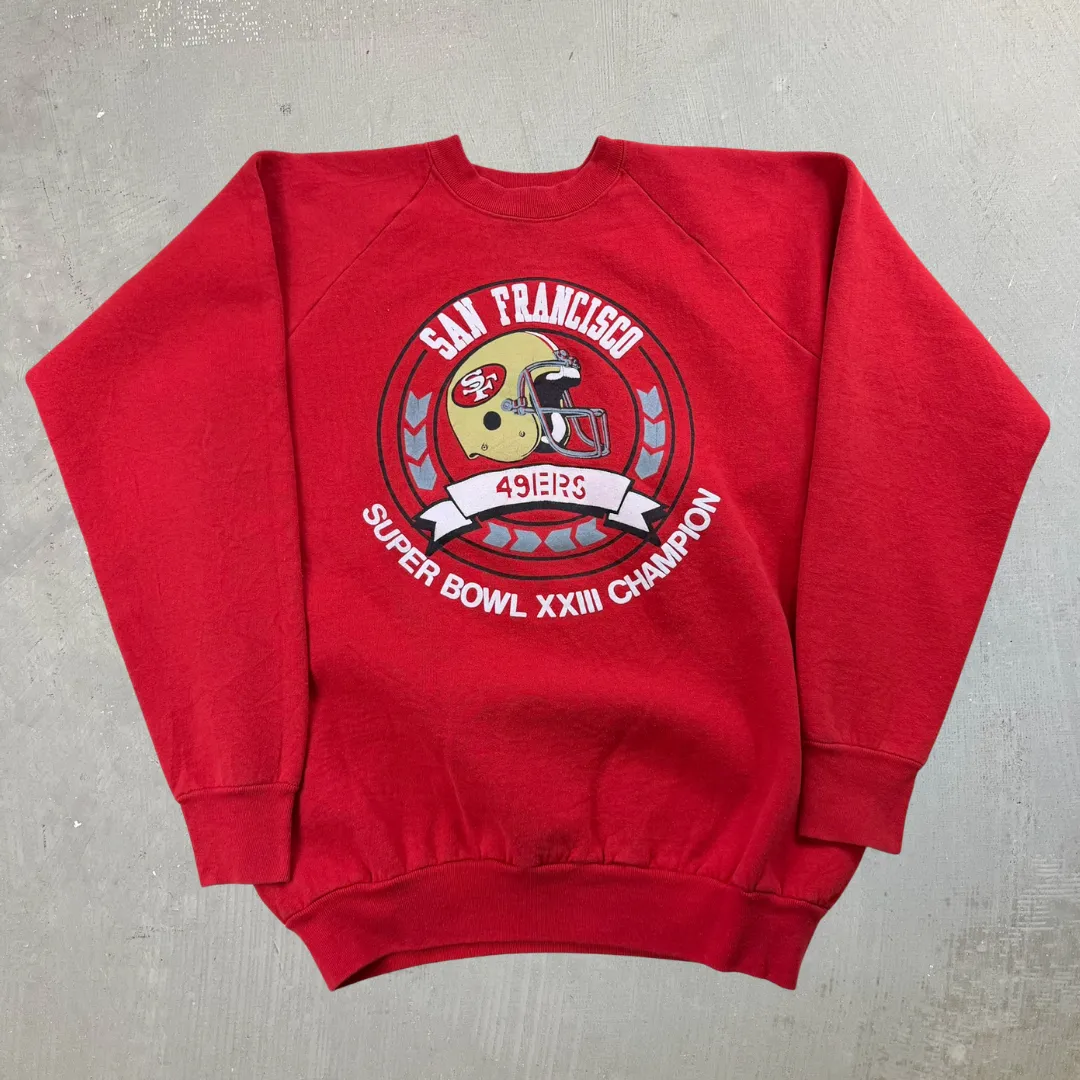 J- Vintage '89 San Francisco 49ers NFL Super Bowl 23 Champions Made In USA Crewneck - XL sold by HG Vintage