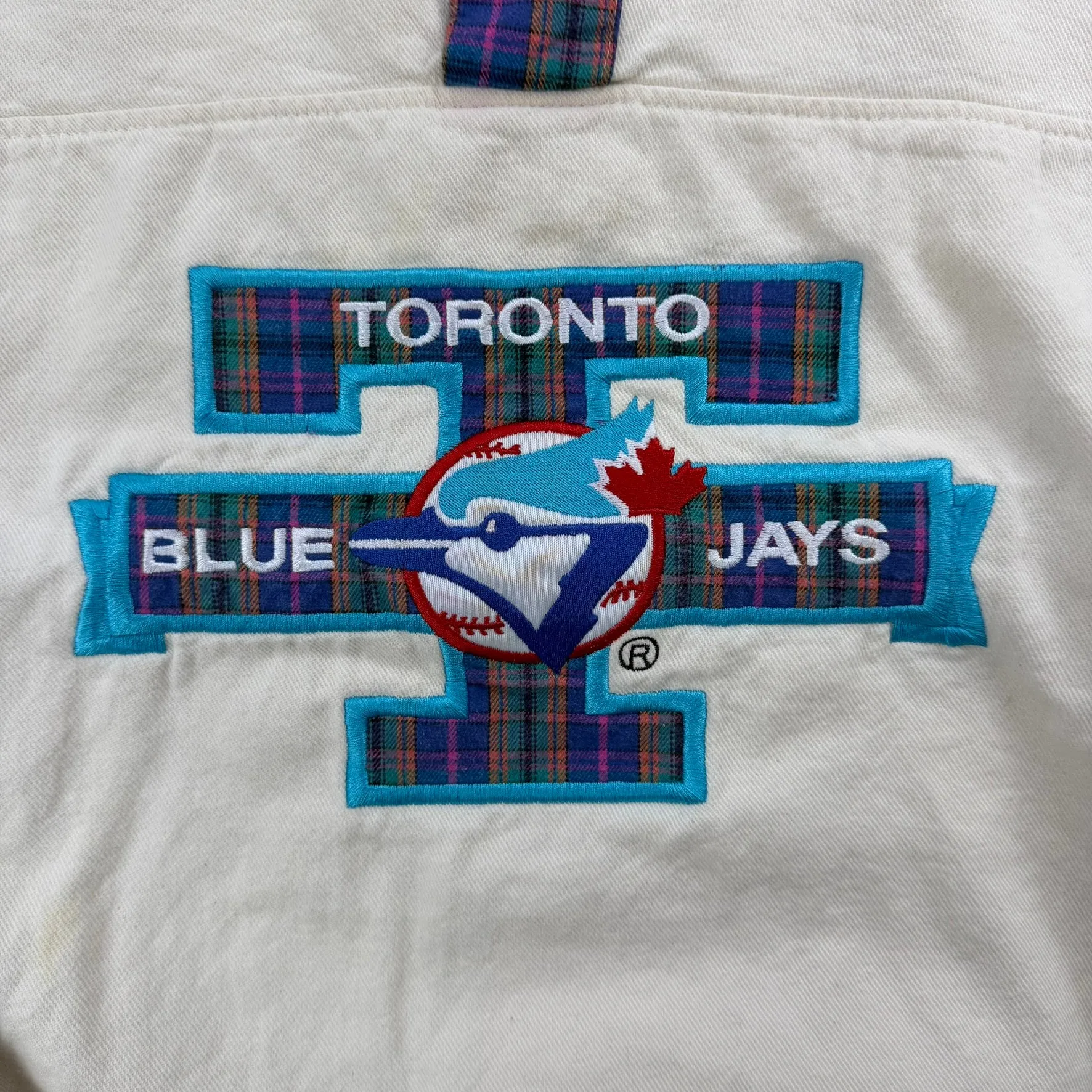 J- Vintage Toronto Blue Jays MLB Embroidered Text Henley Crewneck - L sold by HG Vintage product image thumbnail 2