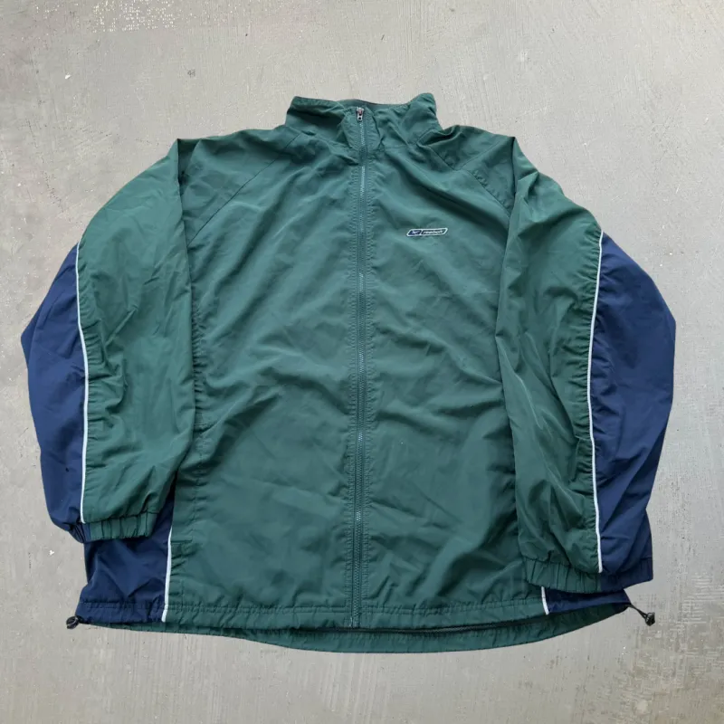 J- Vintage Reebok Embroidered Text Zip Up Lightweight Jacket - 2XL made by HG Vintage