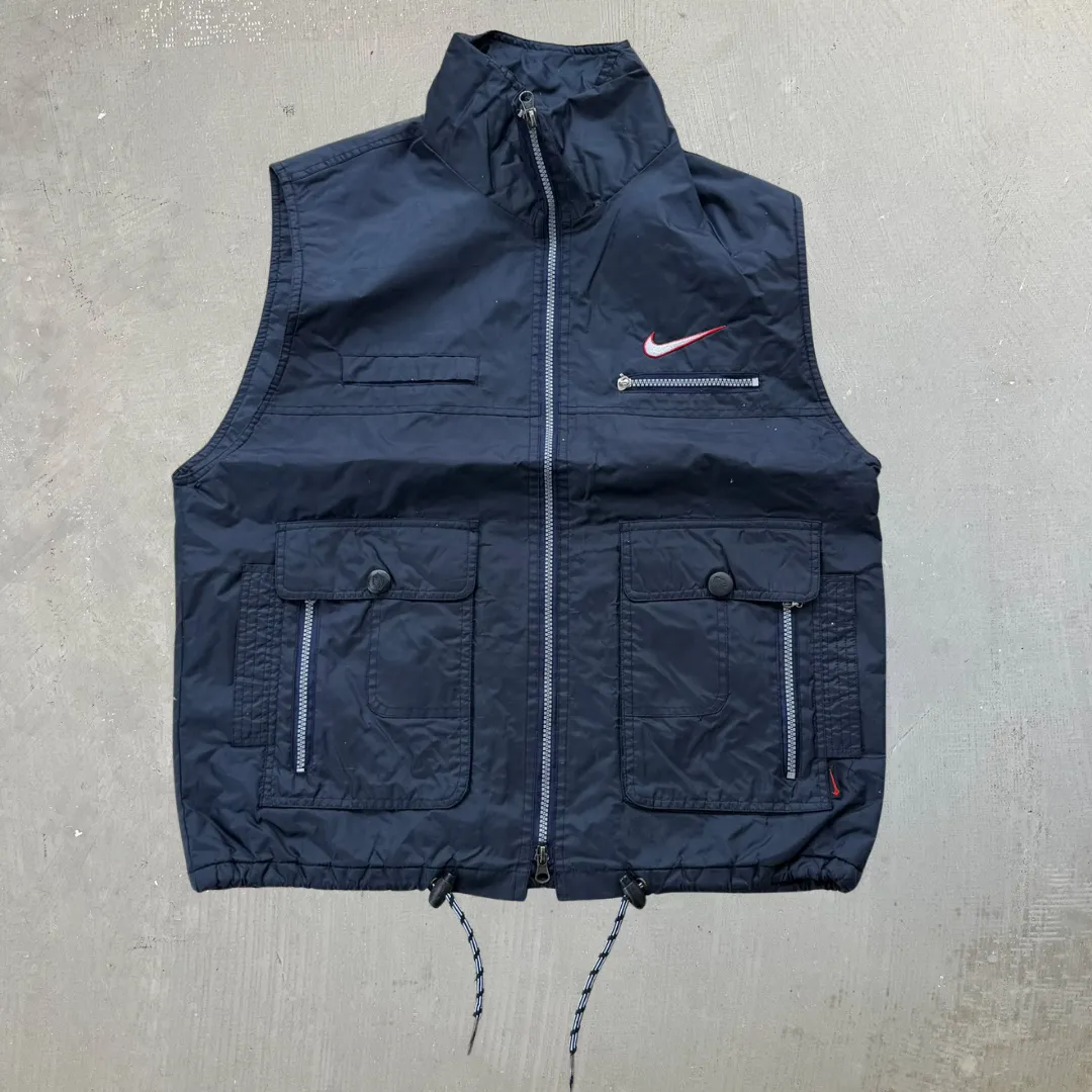J- Vintage Nike Embroidered Swoosh Zip Up Vest - L sold by HG Vintage