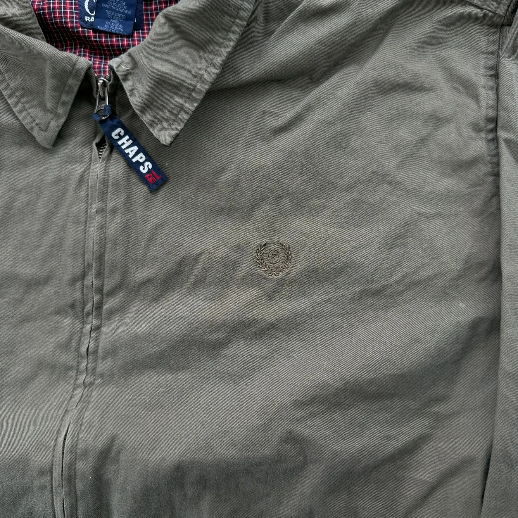 J- Vintage Chaps Ralph Lauren Olive Green Harrington Zip Up Jacket - XL sold by HG Vintage product image thumbnail 2