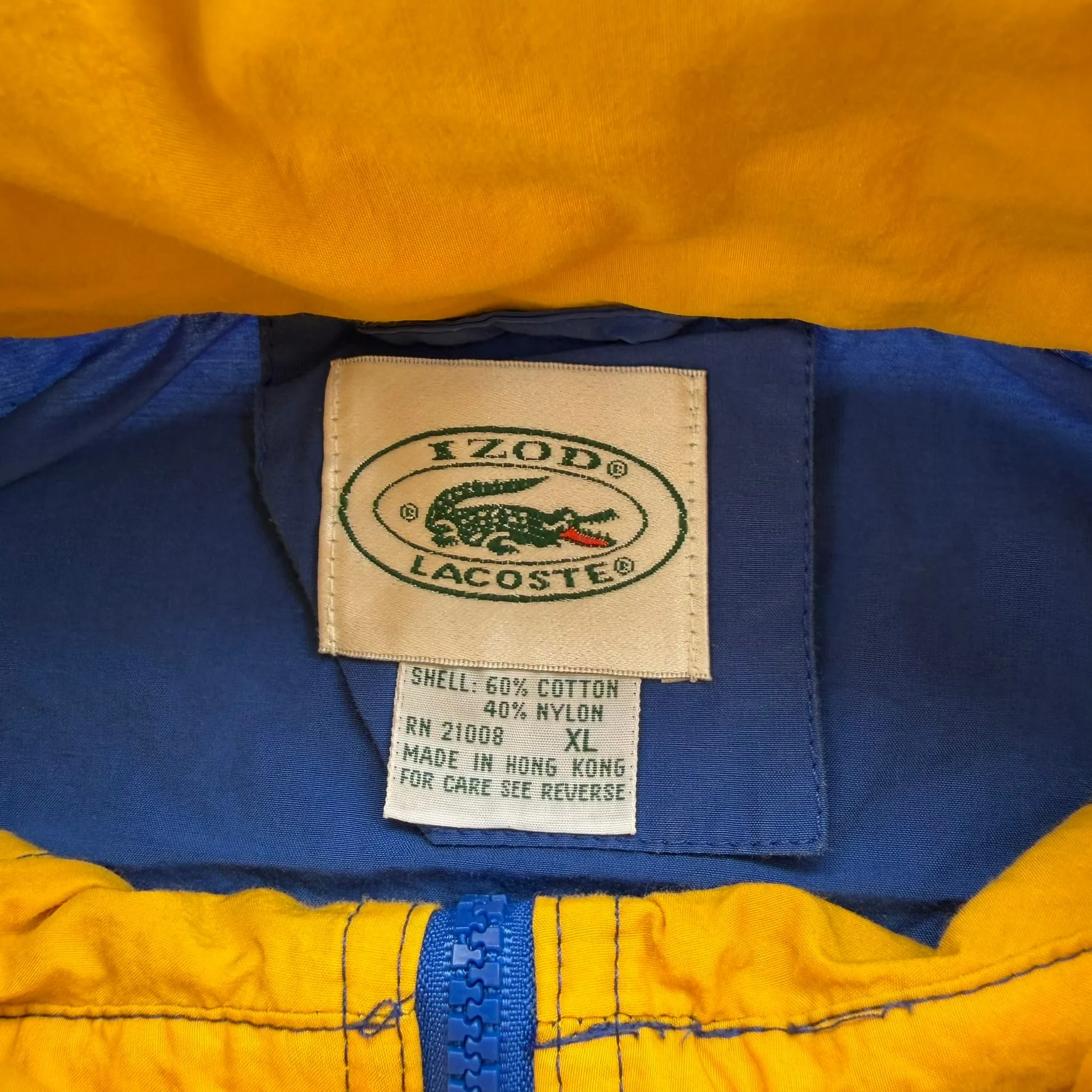 J- Vintage Lacoste Blue/White Zip Up Windbreaker - XL sold by HG Vintage product image thumbnail 3