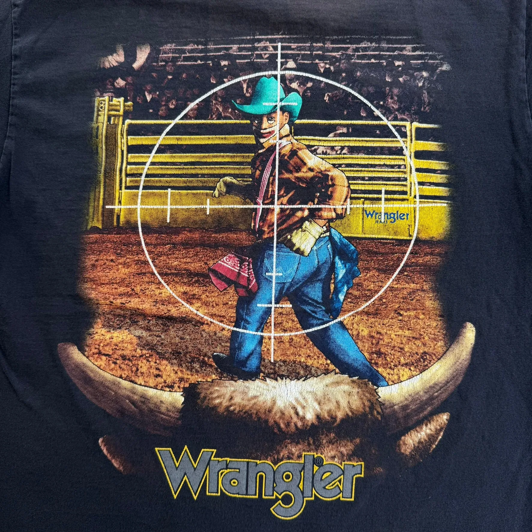 J- Vintage Wrangler Bullseye View Graphic Made In USA Tee - M sold by HG Vintage product image thumbnail 4