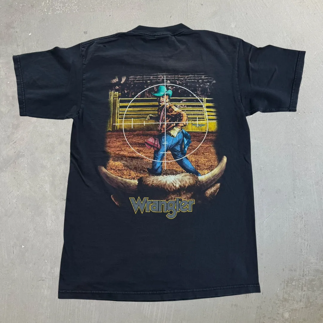 J- Vintage Wrangler Bullseye View Graphic Made In USA Tee - M sold by HG Vintage product image thumbnail 3