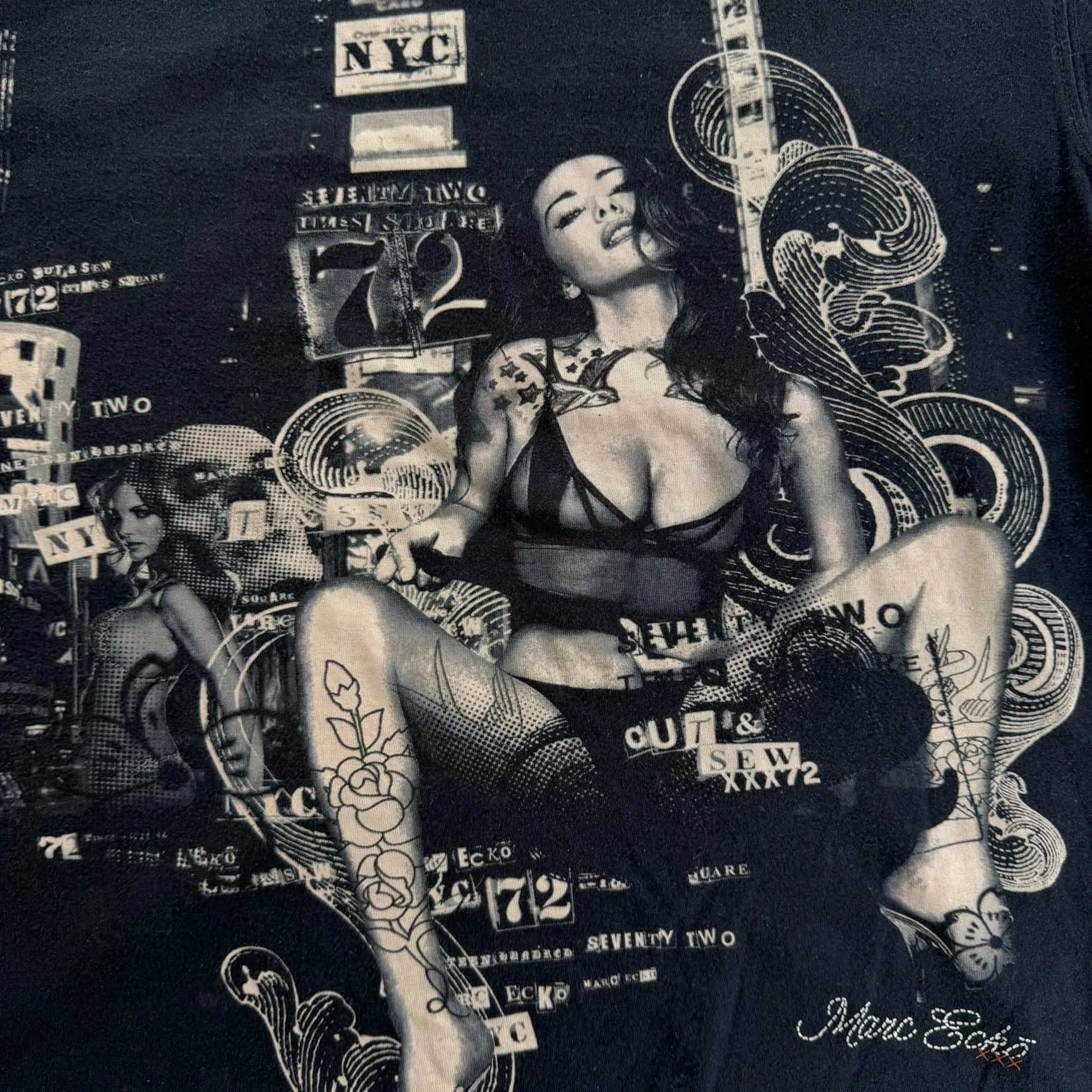 J- Vintage Marc Ecko NYC Tattooed Woman Graphic Tee - M sold by HG Vintage product image thumbnail 2