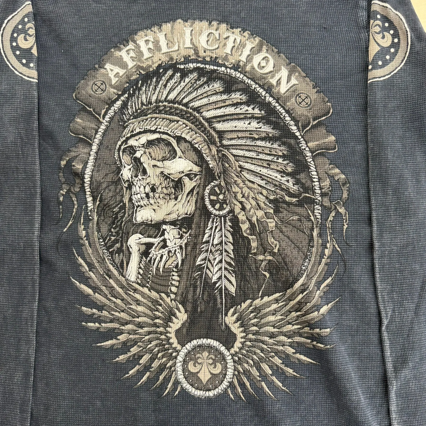 J- Vintage Affliction Graphic Thermal Long Sleeve Tee - L sold by HG Vintage product image thumbnail 2