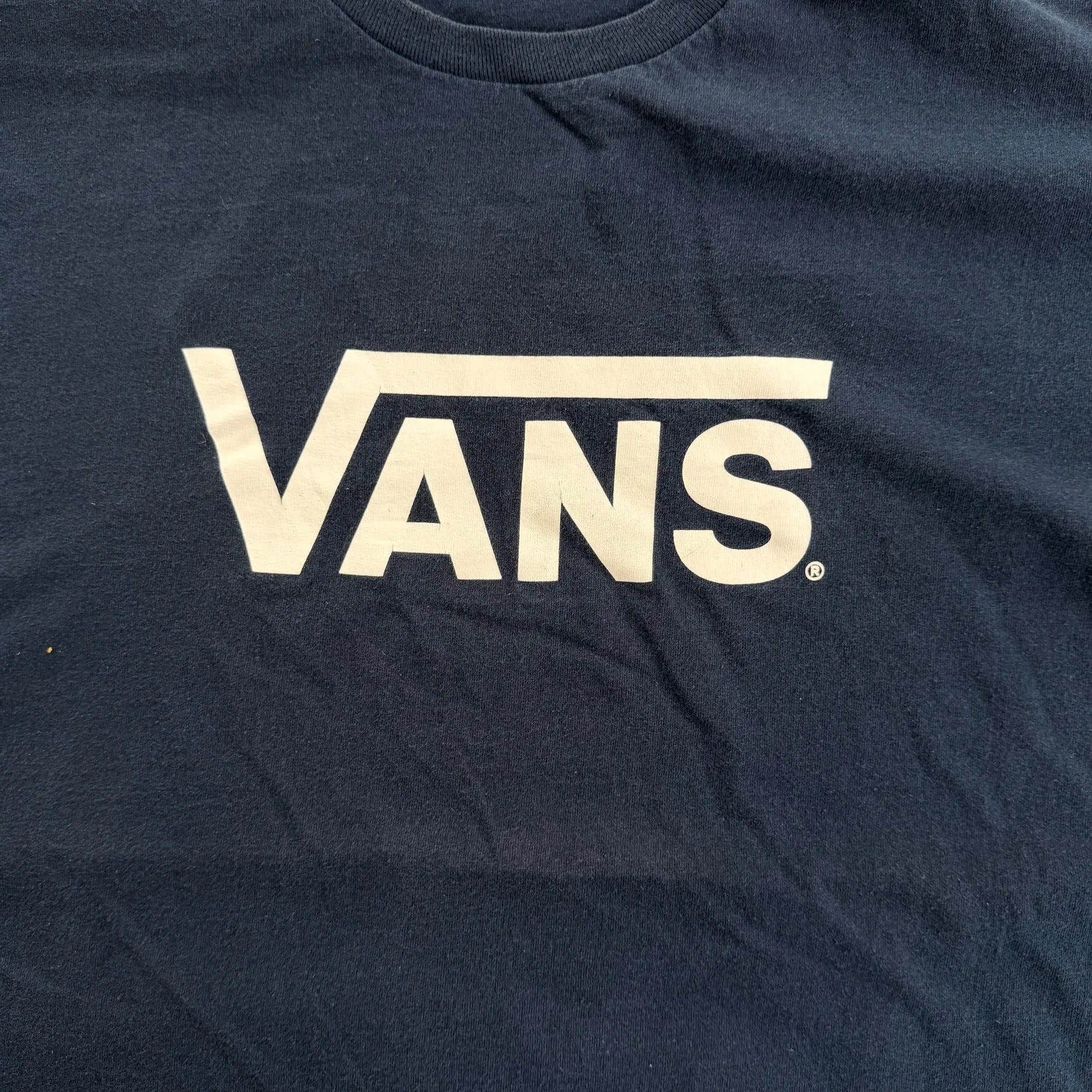 J- Vans Logo Text Navy Tee - L sold by HG Vintage product image thumbnail 2