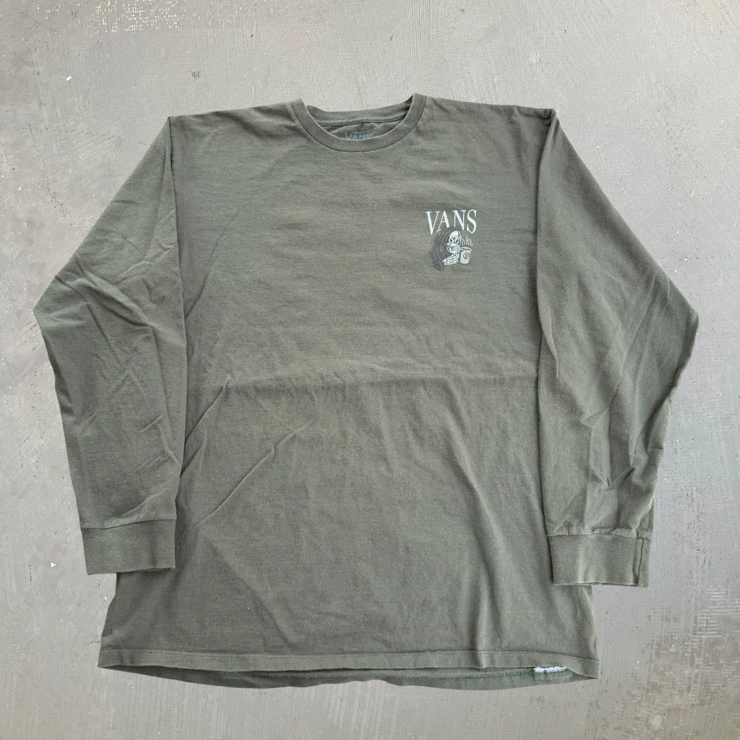 J- Vans Reaper Coffee Graphic Long Sleeve Tee - L sold by HG Vintage