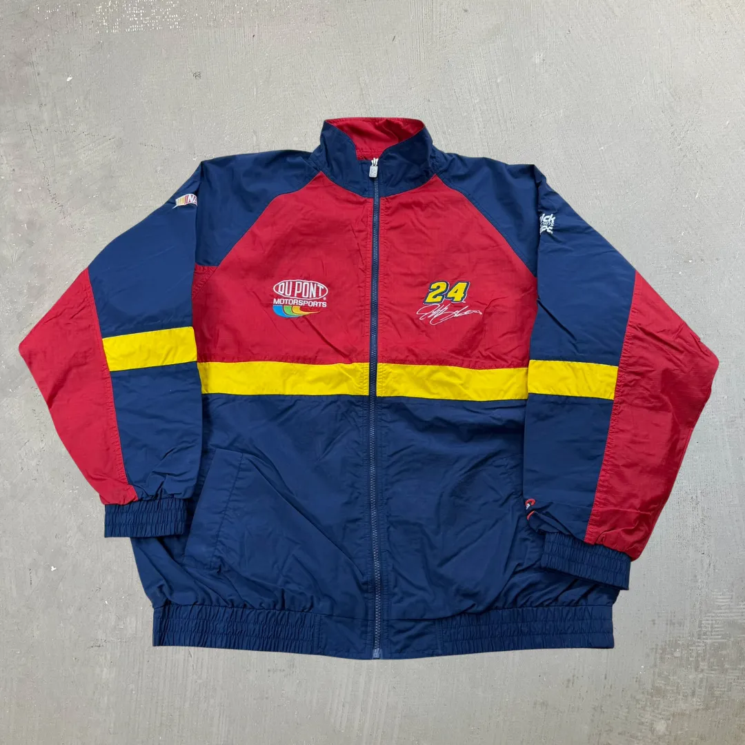 J- Vintage Nascar Jeff Gordon Du Pont Lightweight Windbreaker Jacket - XL sold by HG Vintage