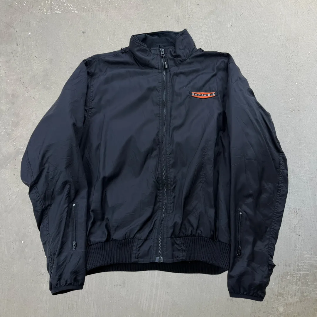 J- Vintage Harley Davidson Embroidered Logo Bomber Jacket - M sold by HG Vintage