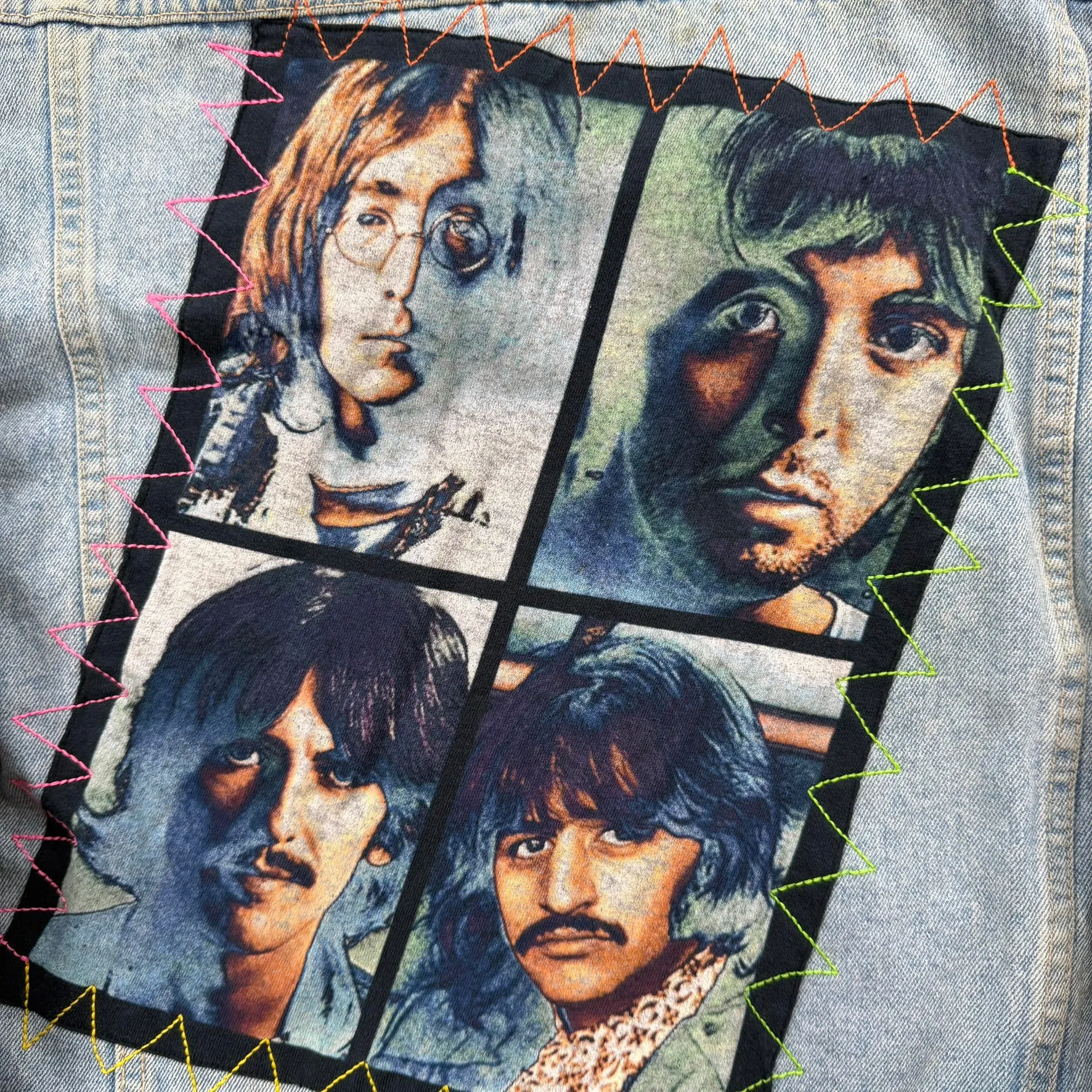 J- HOM The Beatles Portrait Reworked Denim Jacket - S sold by HG Vintage product image thumbnail 3