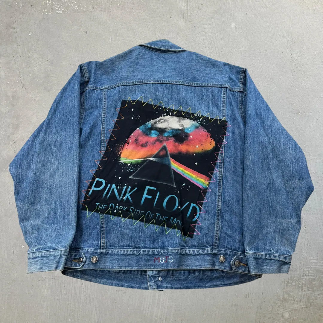 J- HOM Pink Floyd Dark Side Of The Moon Reworked Denim Jacket - L sold by HG Vintage product image thumbnail 4