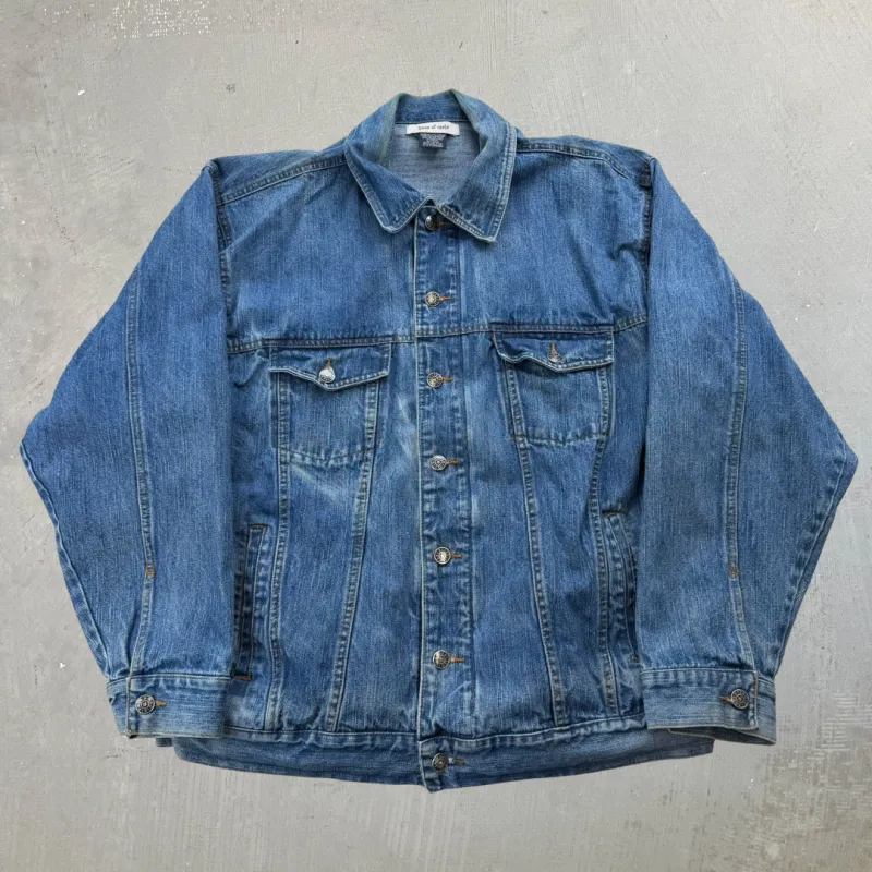 J- HOM Pink Floyd Dark Side Of The Moon Reworked Denim Jacket - L made by HG Vintage