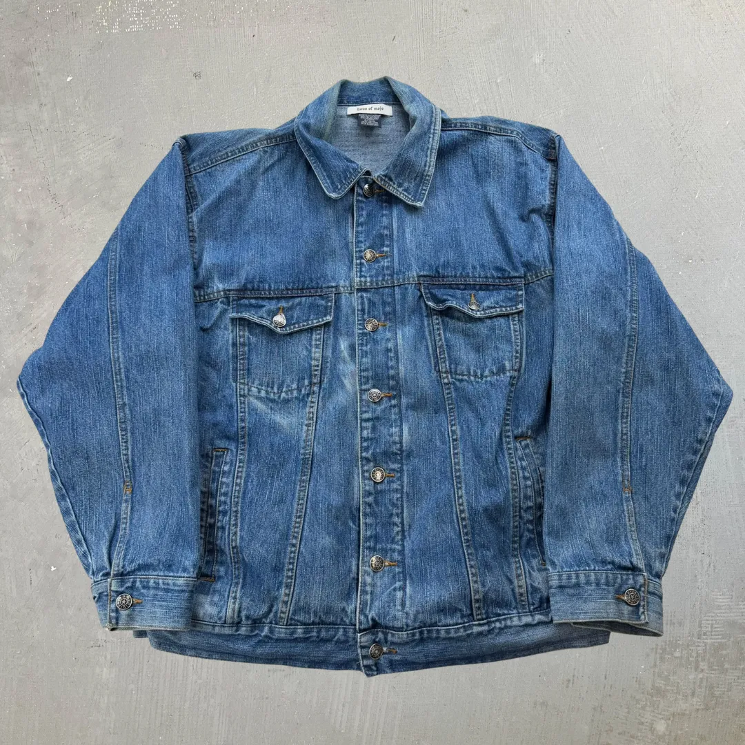 J- HOM Pink Floyd Dark Side Of The Moon Reworked Denim Jacket - L sold by HG Vintage