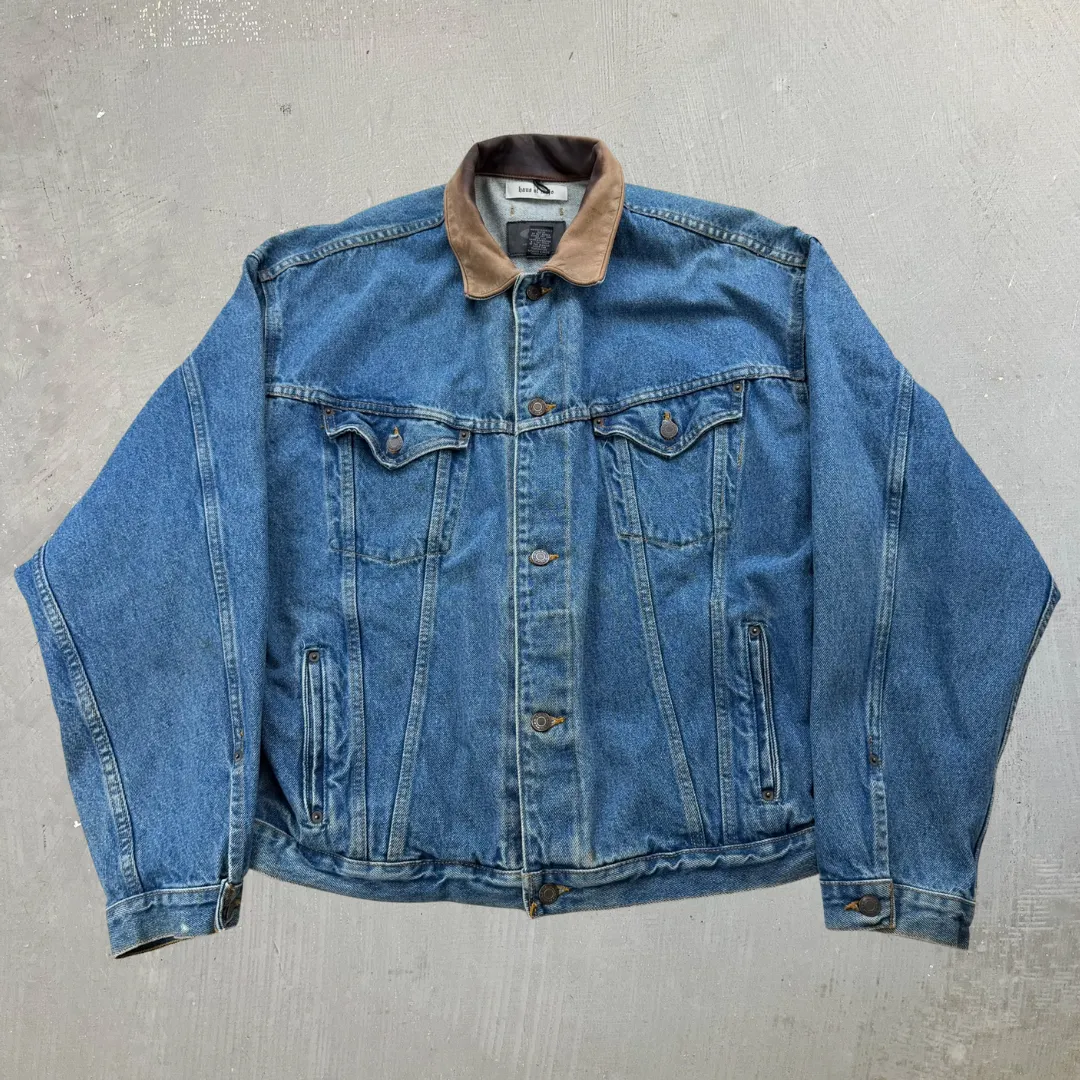 J- HOM Bob Marley Lion Graphic Reworked Denim Jacket - 2XL sold by HG Vintage
