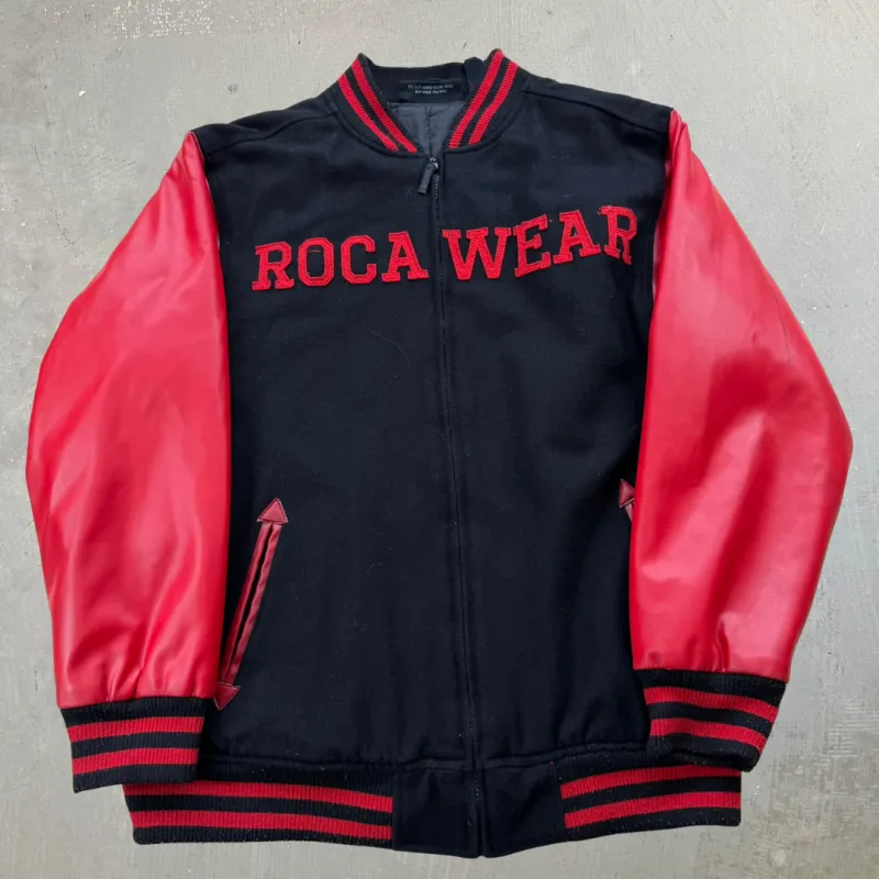 J- Vintage Rocawear Embroidered Text Varsity Jacket - XL made by HG Vintage