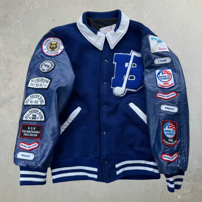 J- Vintage '92 Bands Of America Made In USA Varsity Jacket - XL made by HG Vintage