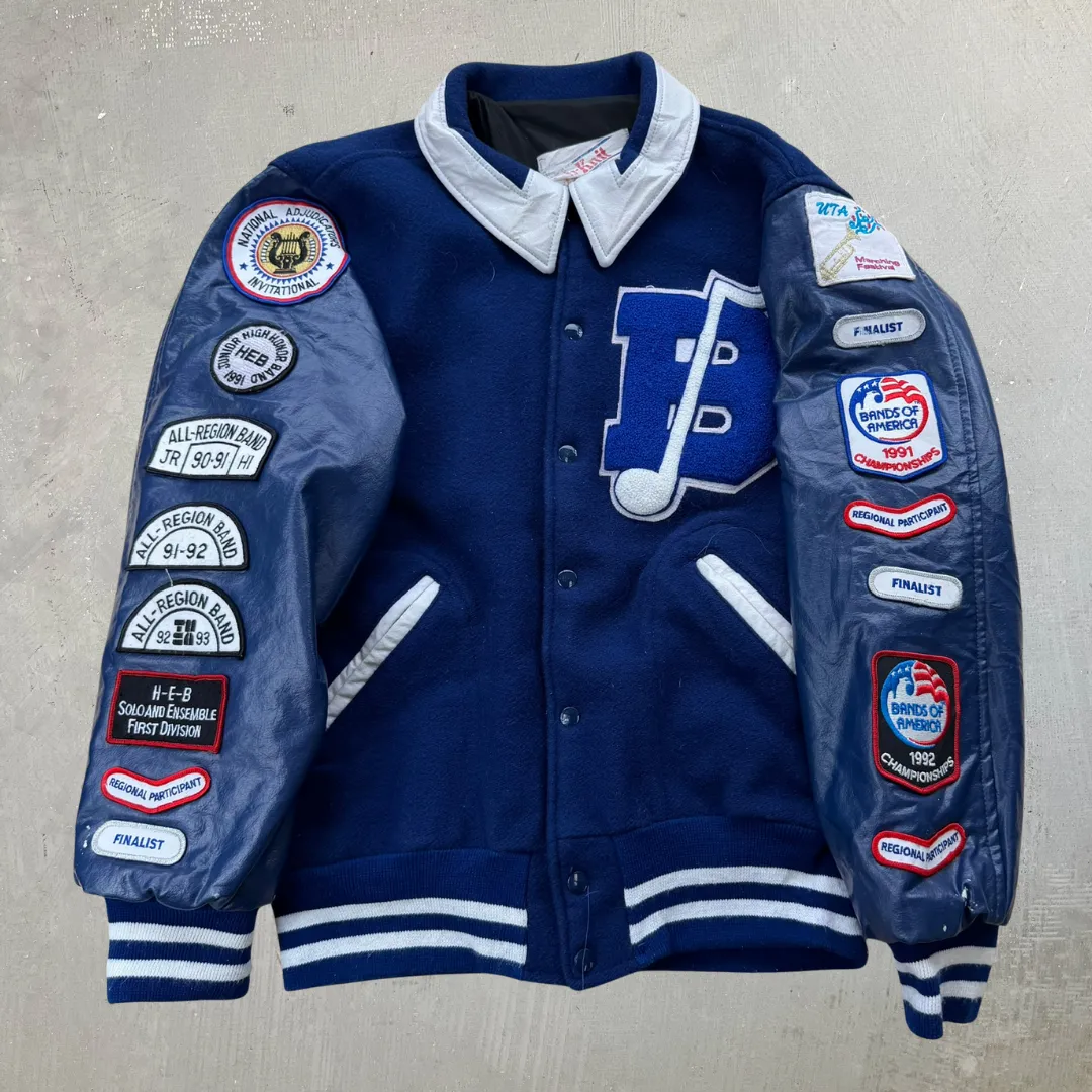 J- Vintage '92 Bands Of America Made In USA Varsity Jacket - XL sold by HG Vintage
