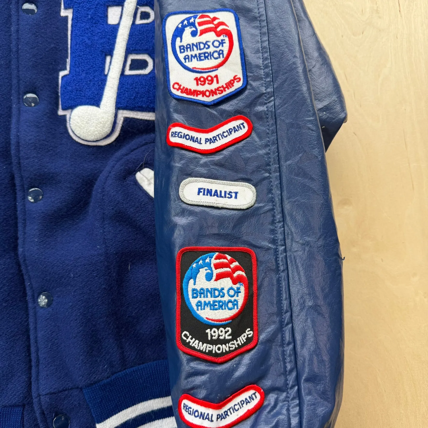 J- Vintage '92 Bands Of America Made In USA Varsity Jacket - XL sold by HG Vintage product image thumbnail 4