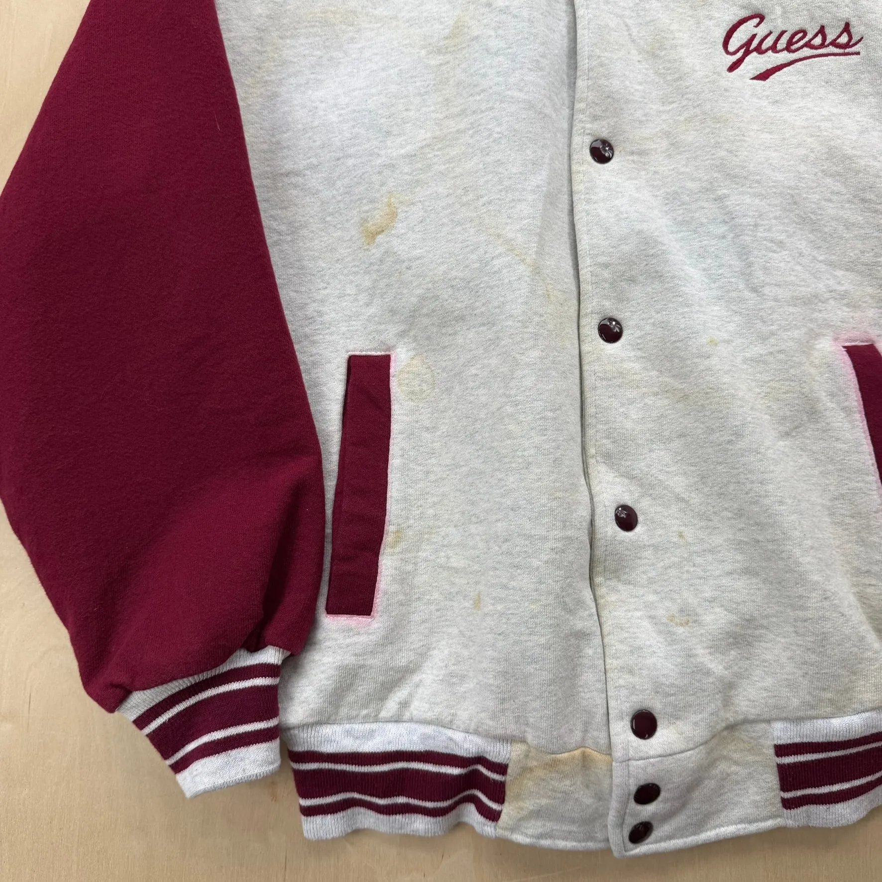 J- Vintage Guess Embroidered Text Made In USA Varsity Jacket - L sold by HG Vintage product image thumbnail 4