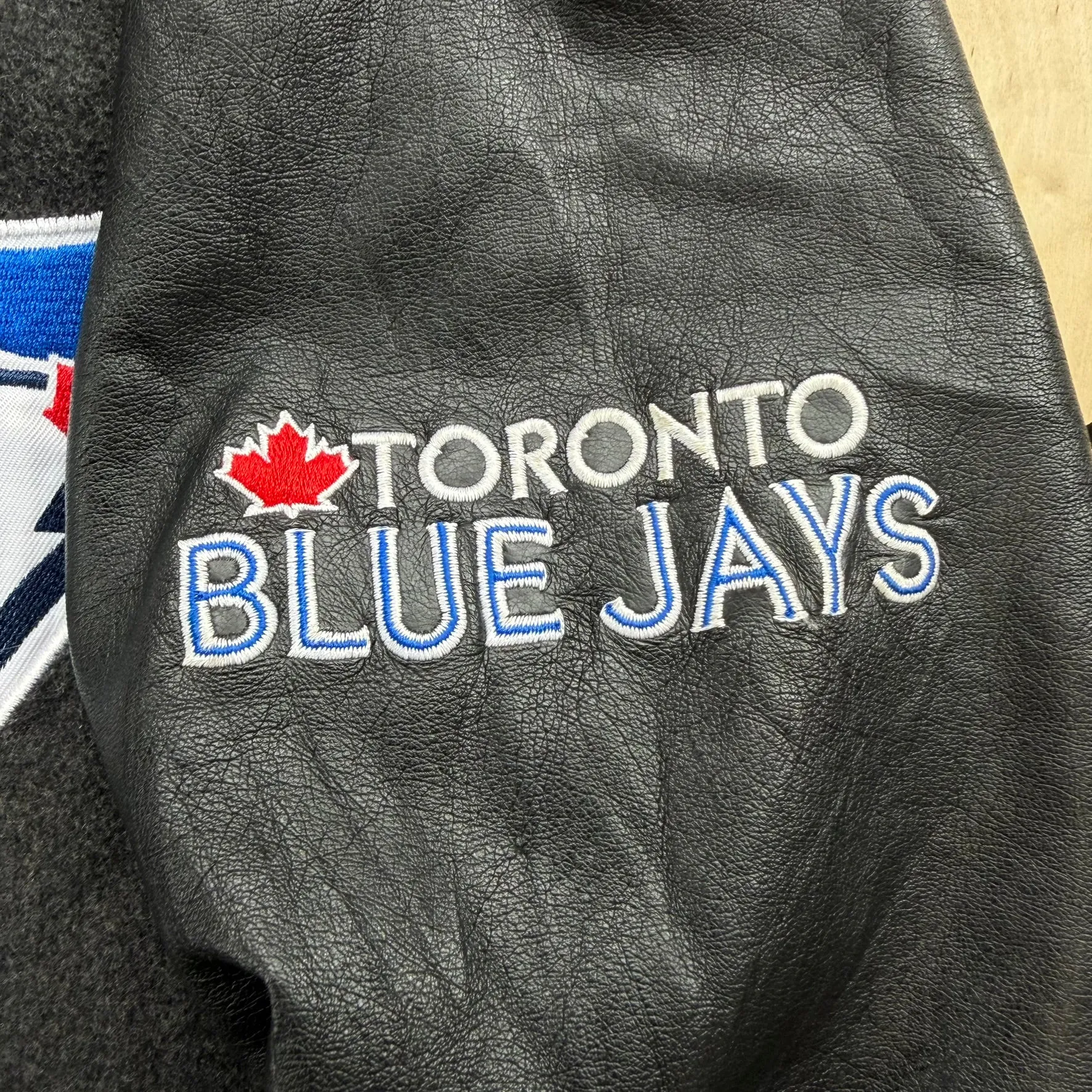 J- Vintage Toronto Blue Jays MLB Embroidered Logo & Text Varsity Jacket - L sold by HG Vintage product image thumbnail 3
