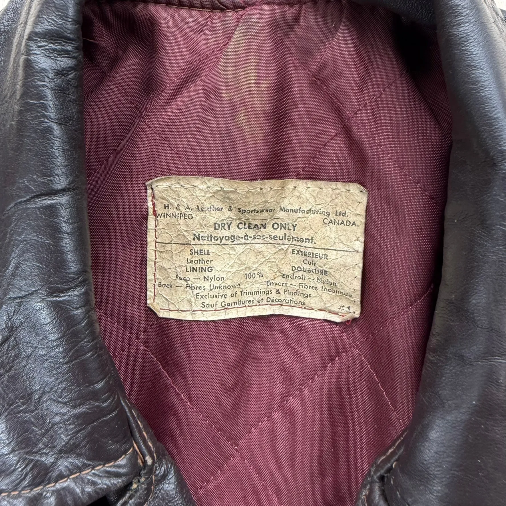 J- Vintage H & A Winnipeg Leather Biker Jacket - L sold by HG Vintage product image thumbnail 4