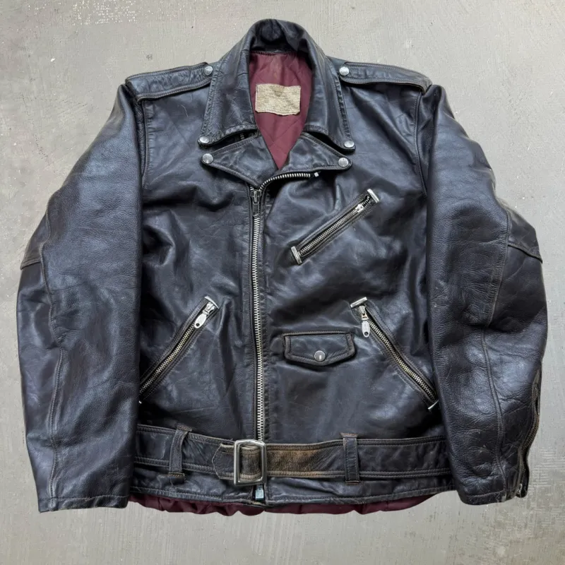 J- Vintage H & A Winnipeg Leather Biker Jacket - L made by HG Vintage