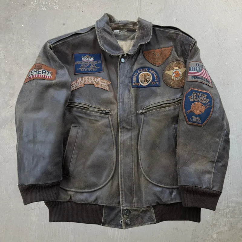 Vintage 90s Black Moores Leather Jacket (M) | Parallel