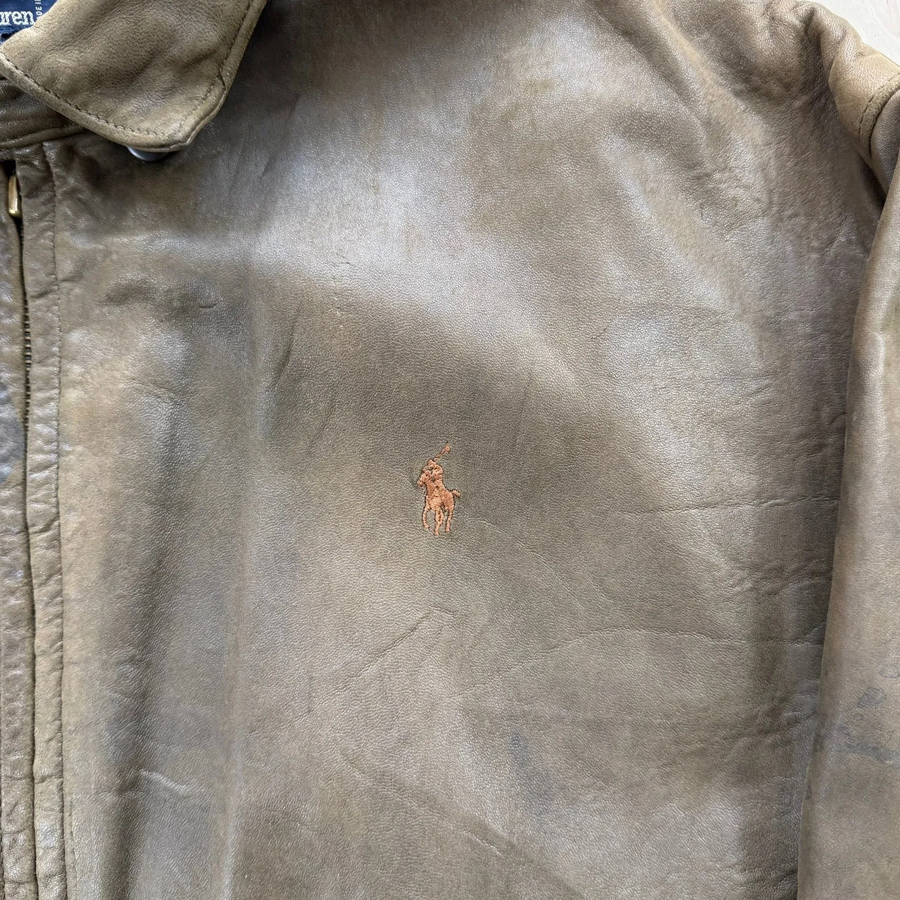 J- Vintage Polo Ralph Lauren Zip Up Leather Jacket - XL sold by HG Vintage product image thumbnail 5