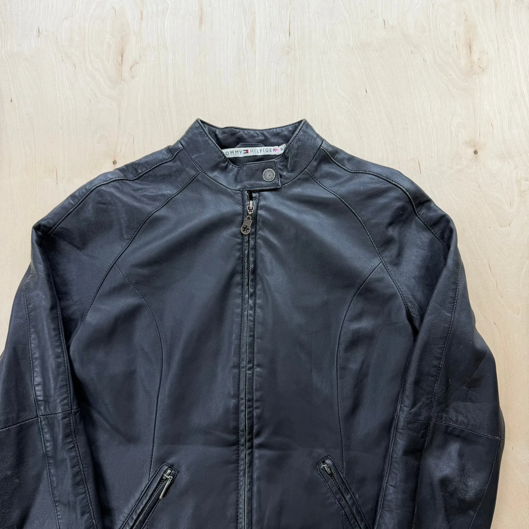 J- Vintage Tommy Hilfiger Women's Leather Jacket - S sold by HG Vintage product image thumbnail 2