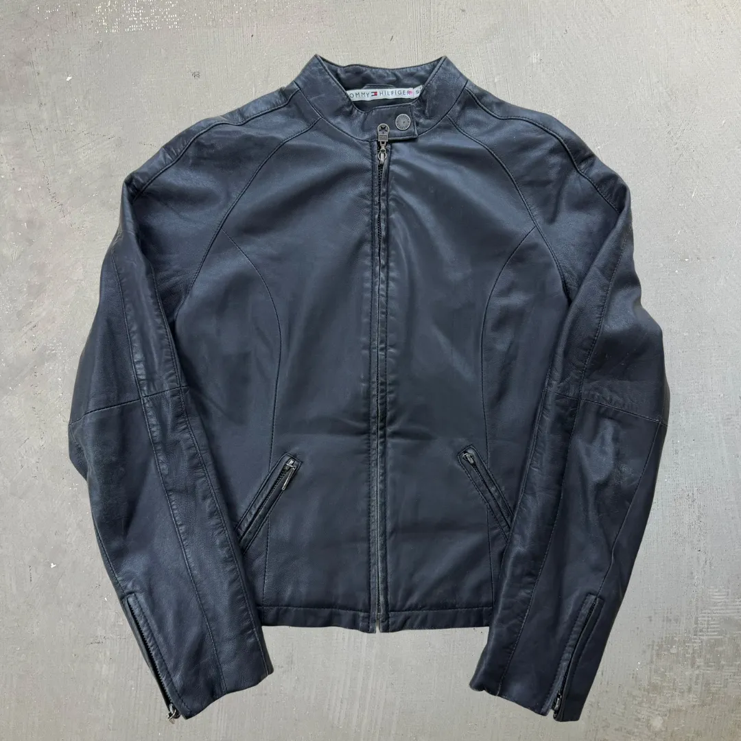 J- Vintage Tommy Hilfiger Women's Leather Jacket - S sold by HG Vintage