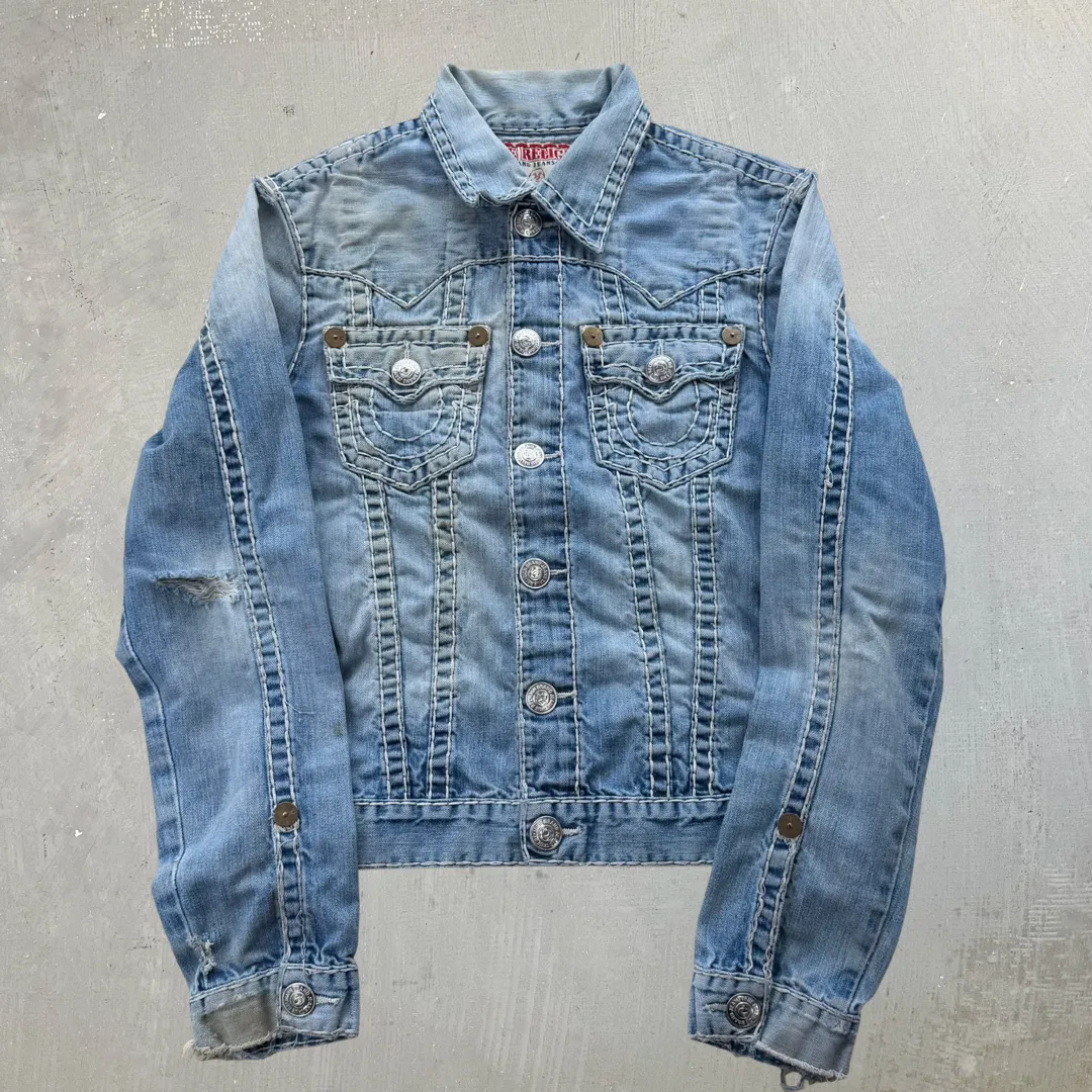 J- Vintage True Religion Jimmy Super T Denim Jacket- M sold by HG Vintage