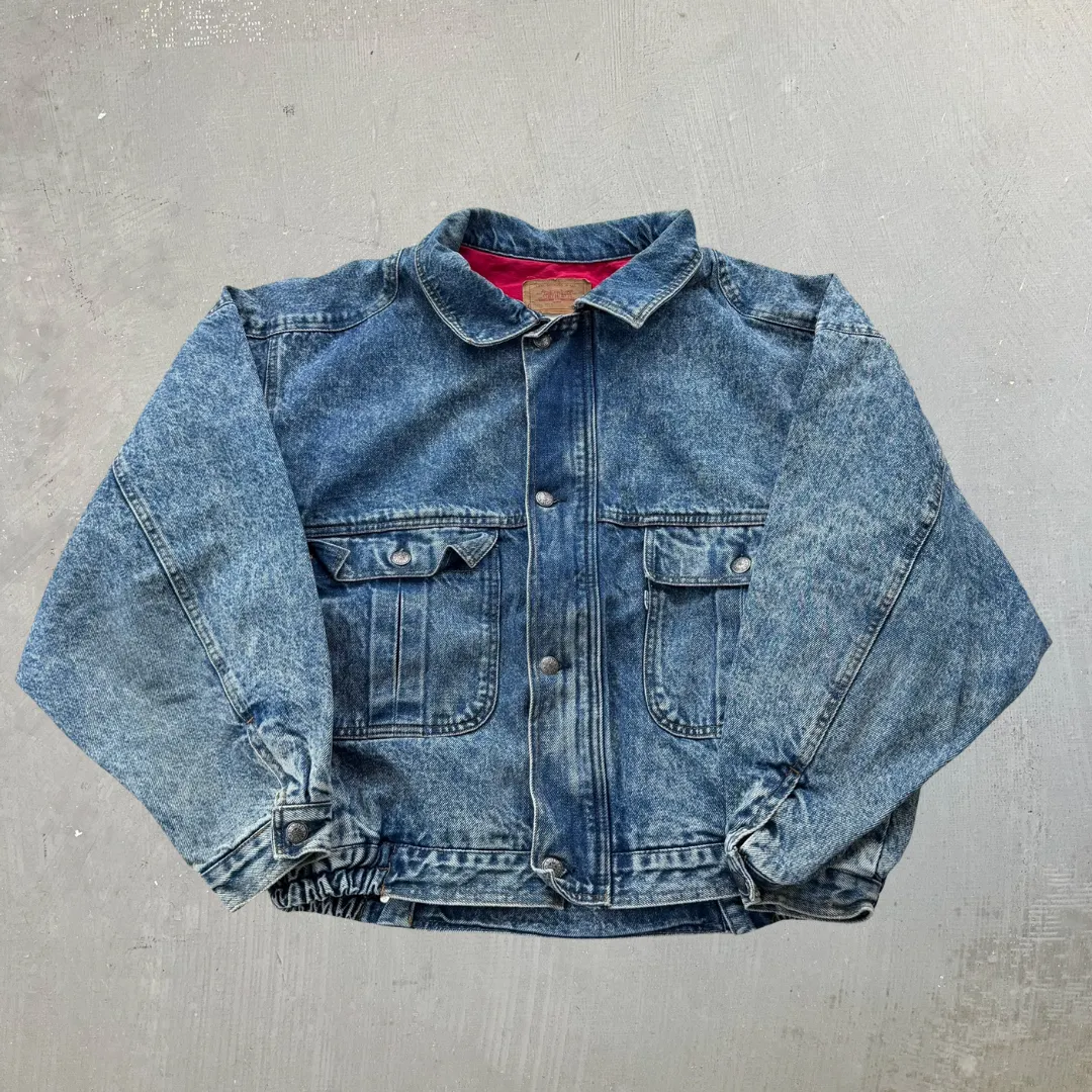 J- Vintage Levi's 90s Zip Up Denim Bomber Jacket - XL sold by HG Vintage