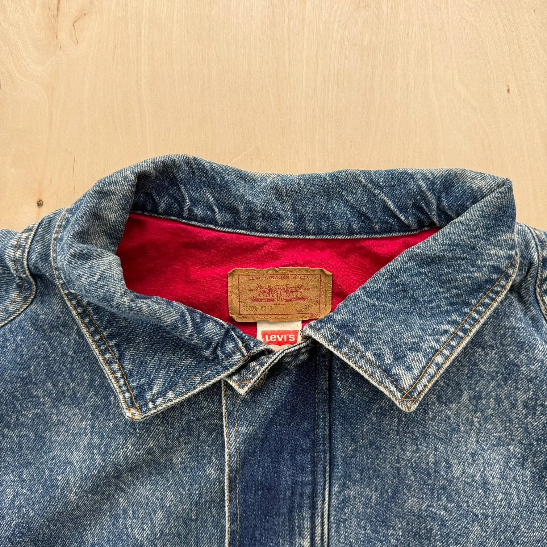 J- Vintage Levi's 90s Zip Up Denim Bomber Jacket - XL sold by HG Vintage product image thumbnail 2