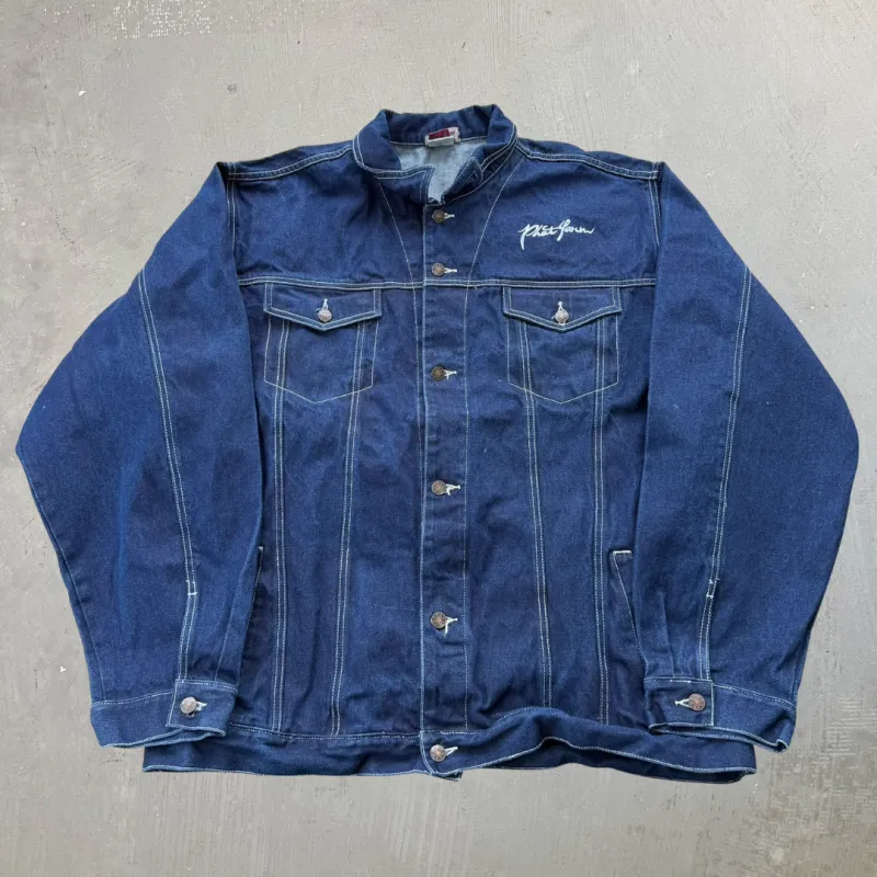 J- Vintage Phat Farm Embroidered Text Denim Jacket - 3XL made by HG Vintage