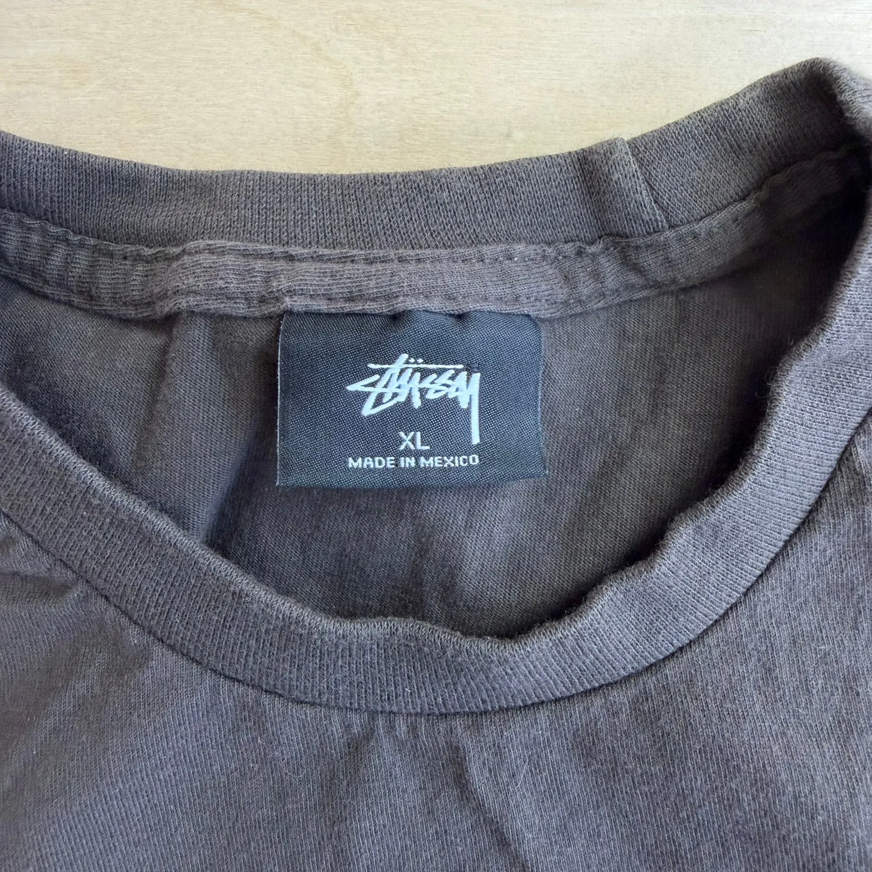 J- Vintage Stussy Text Logo Felt Tee - XL sold by HG Vintage product image thumbnail 3